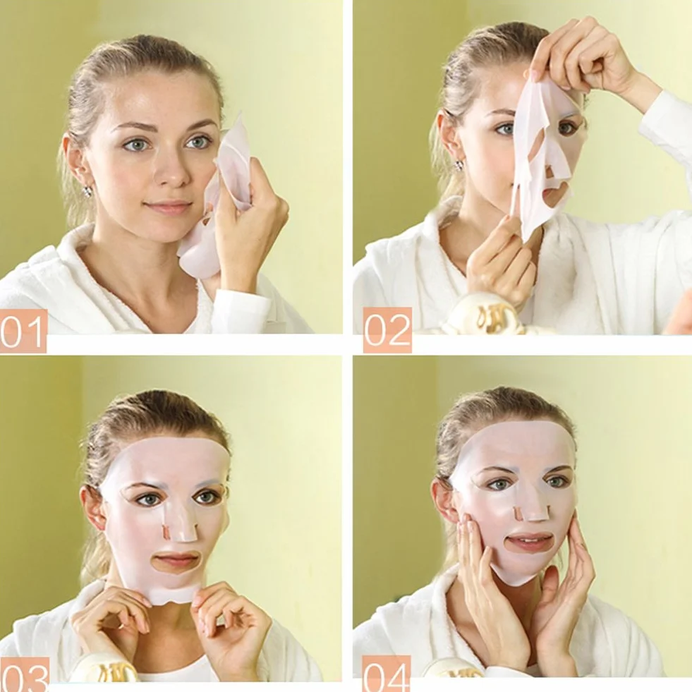 Masque de visage en silicone réutilisable imperméable pour beauté