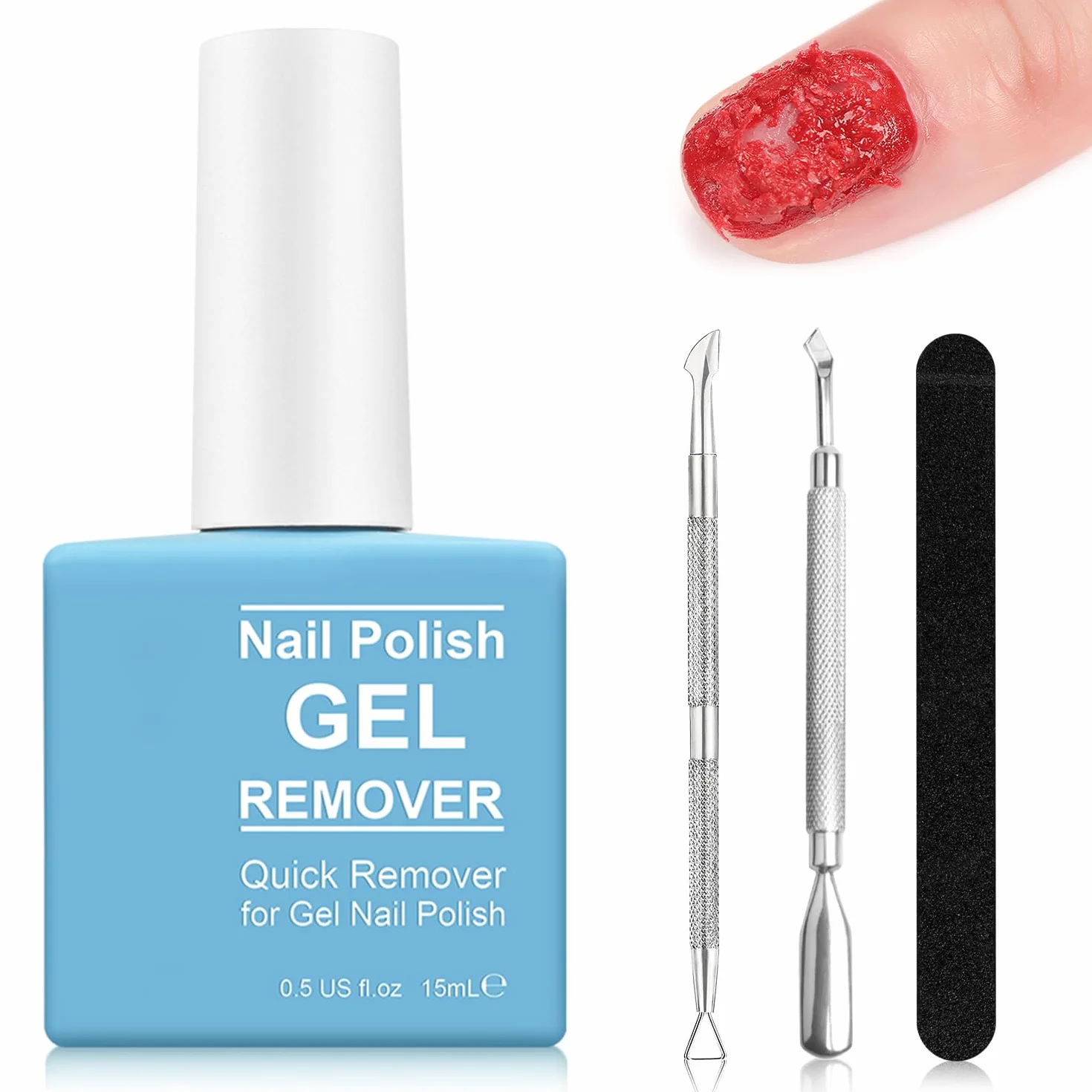 Magic Dissolvant Vernis Semi Permanent, Gel Nail Polish Remover, 15ml