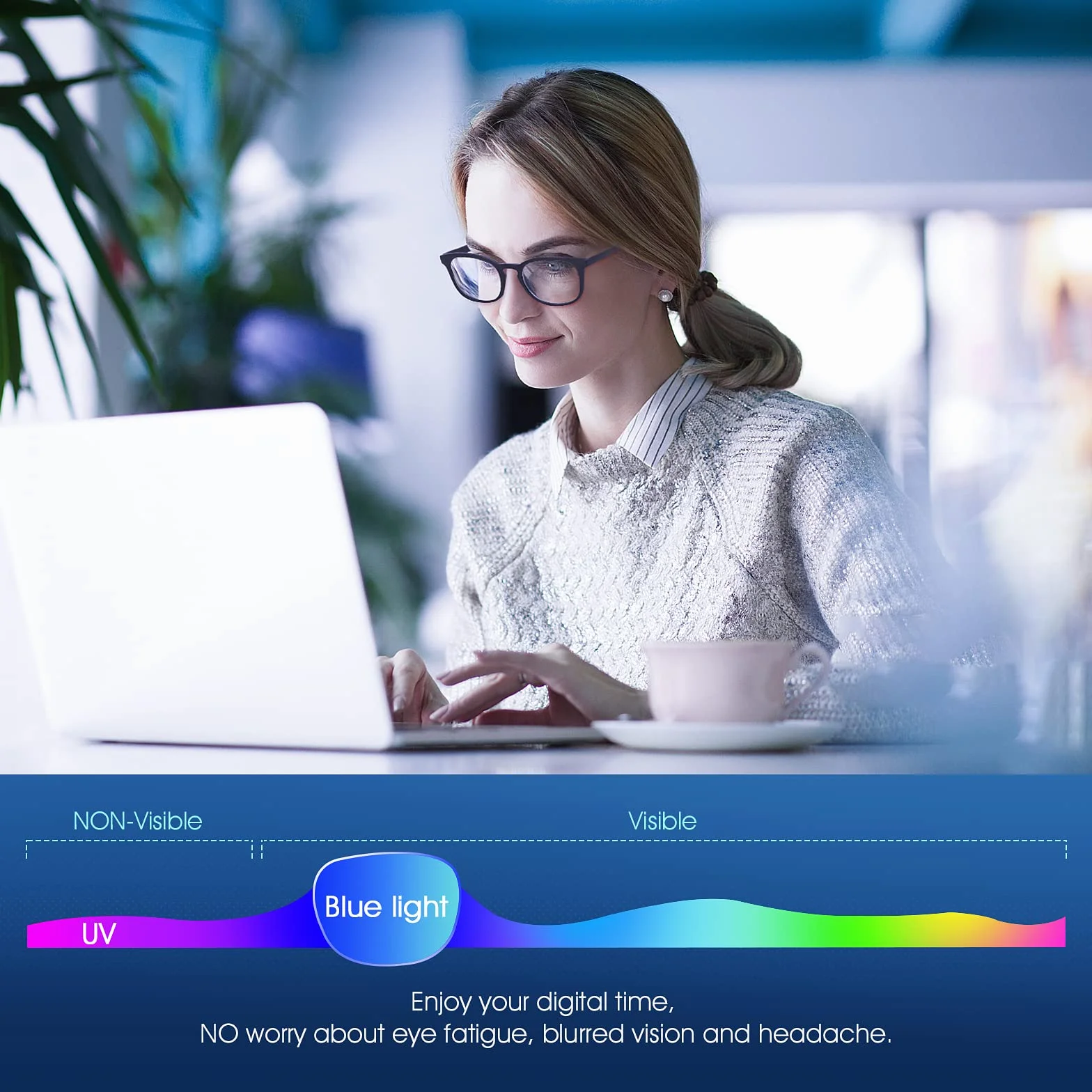Lunettes Anti Lumière Bleue Gaming Ordinateur Verres Transparent Anti Fatigue Filtre UV400 pour Homme Femme