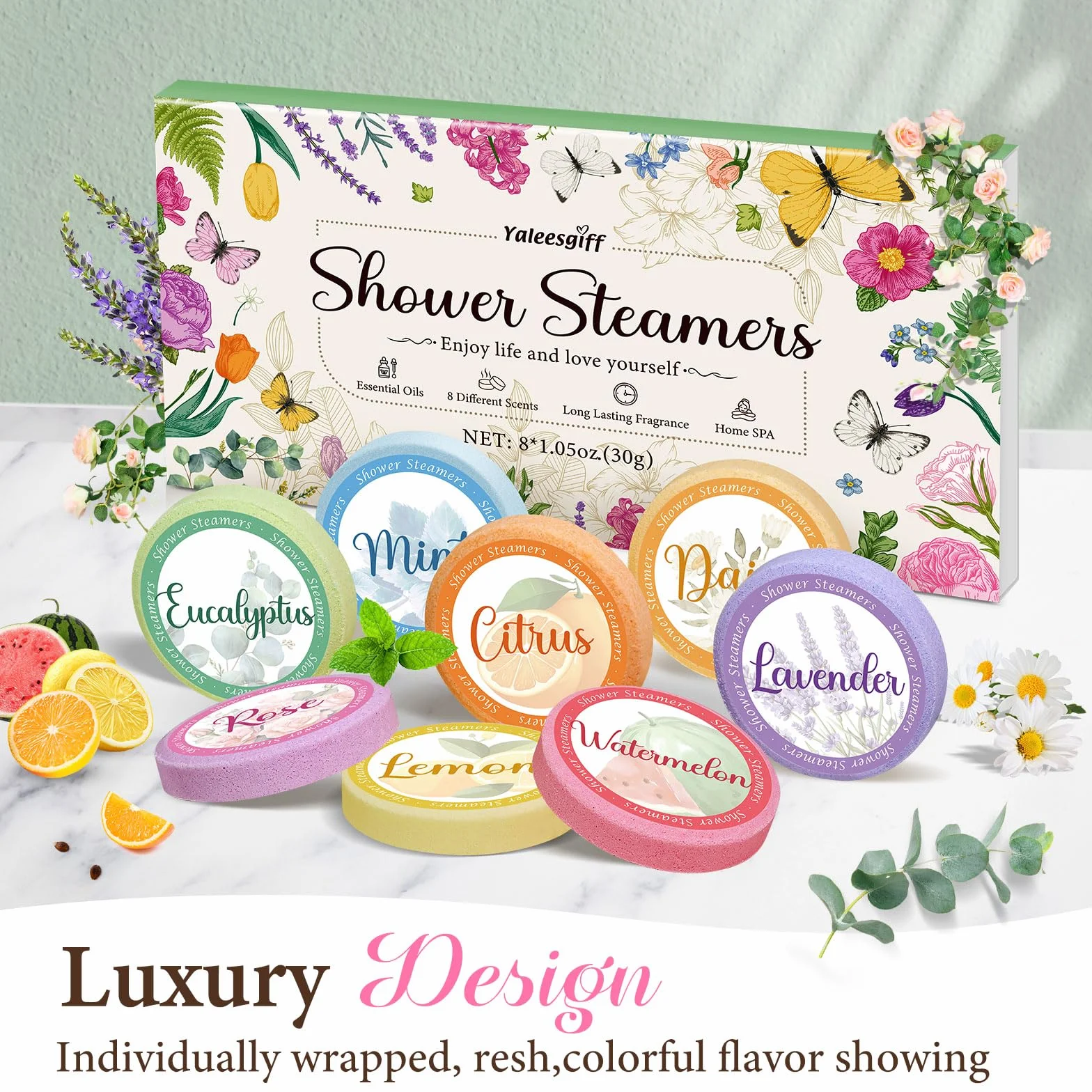 Douche à vapeur Aromathérapie Cadeaux pour Femmes Maman Home SPA Self Care Huiles Essentielles Bombes de Bain