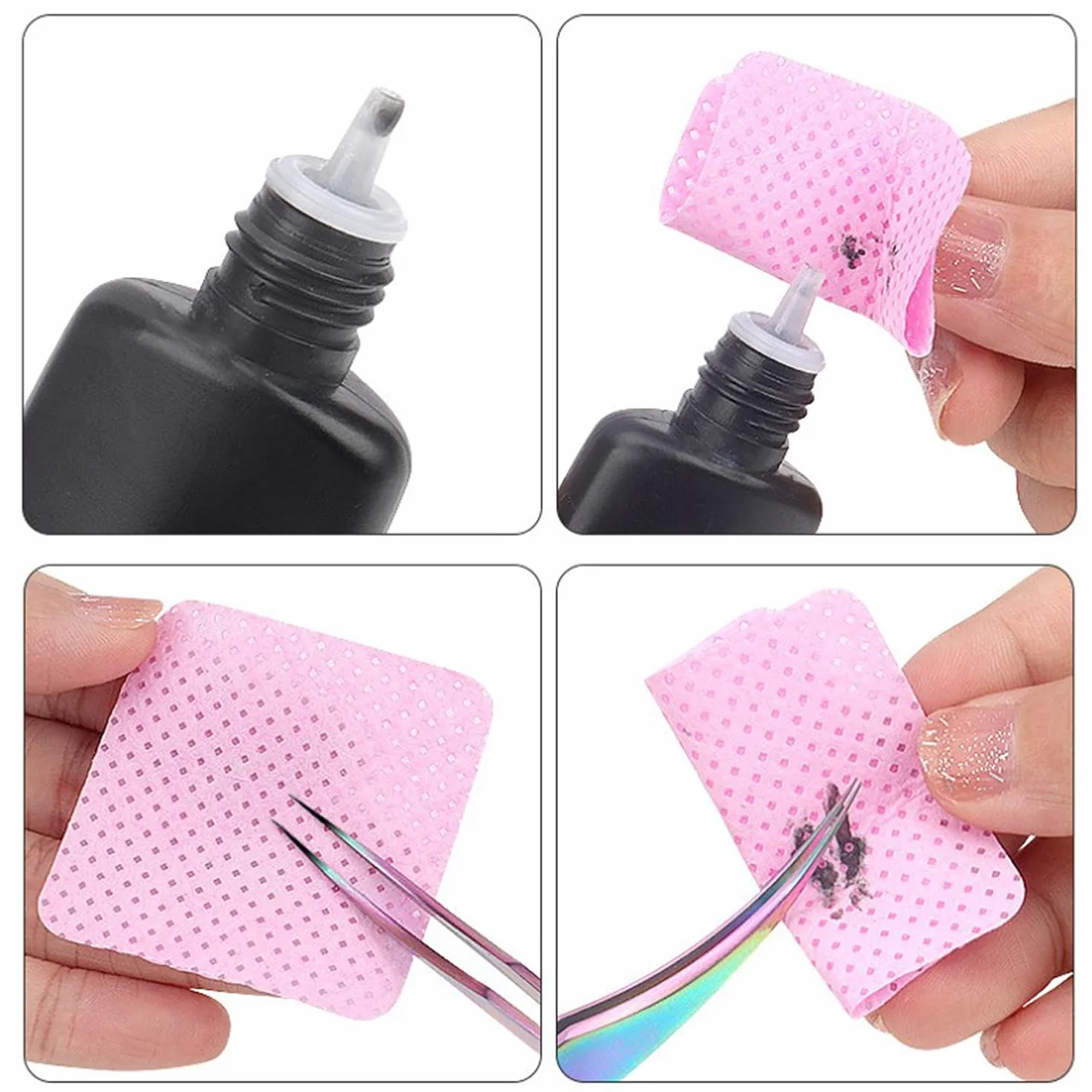 Coton Ongles Gel Non Pelucheux 300 Pièces lingettes tampons polissage absorbants UV Nail Art