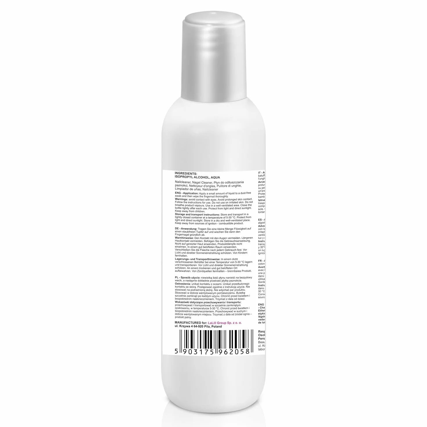 Set Cleaner Ongles Dégraissant 100 ml + Dissolvant à L'acétone 100 ml - Gel Polish Remover - Acétone UV