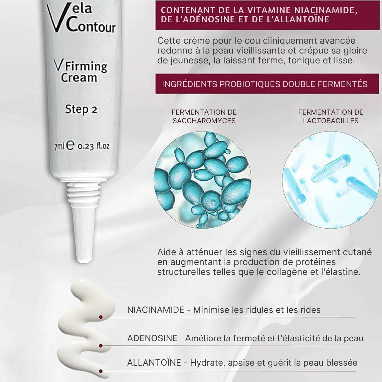 Crème pour le cou avancée - Crème anti-âge pour le cou, le menton et la mâchoire pour femmes et hommes 30 ml