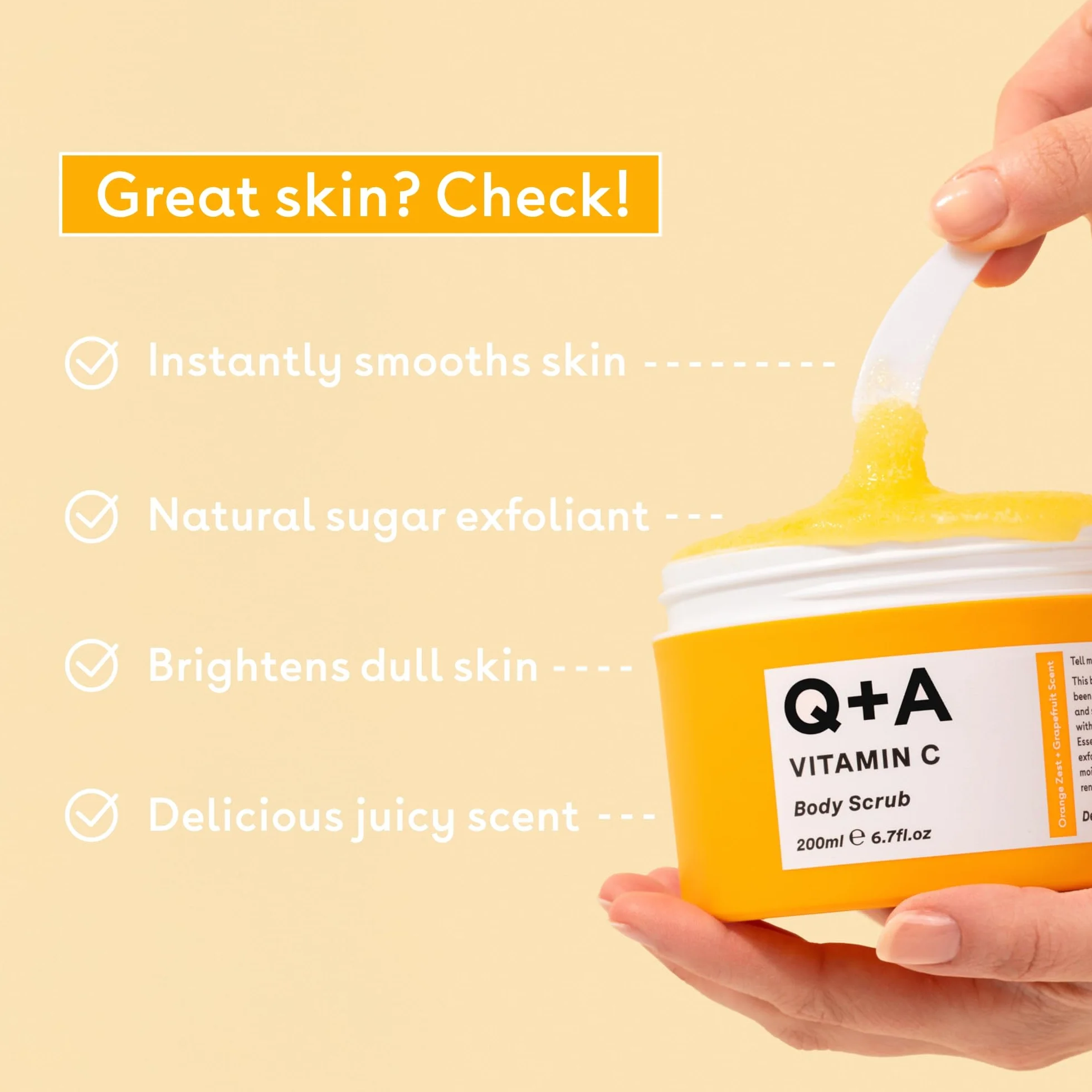 Gommage corporel à la vitamine C exfoliant éclaircissant hydratant au sucre 200 ml