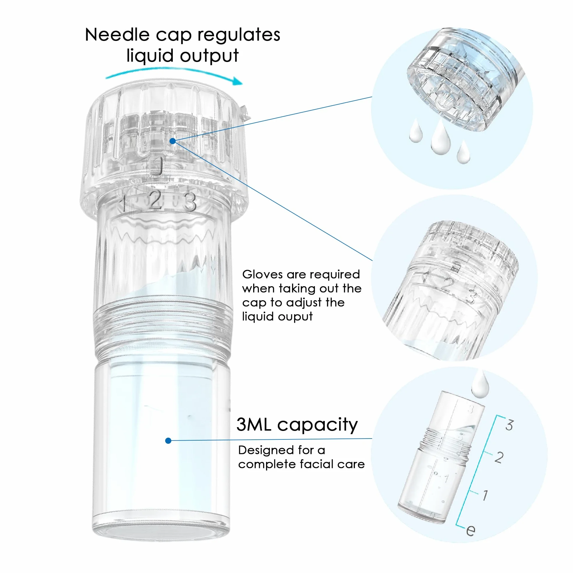 Cartouches de Remplacement 24 Aiguilles pour Stylo Microneedling Hydra.pen H3 & H5, Jetables, Infusion de Sérum, Accessoire Soin de la Peau (24 Pin, 20 pcs)