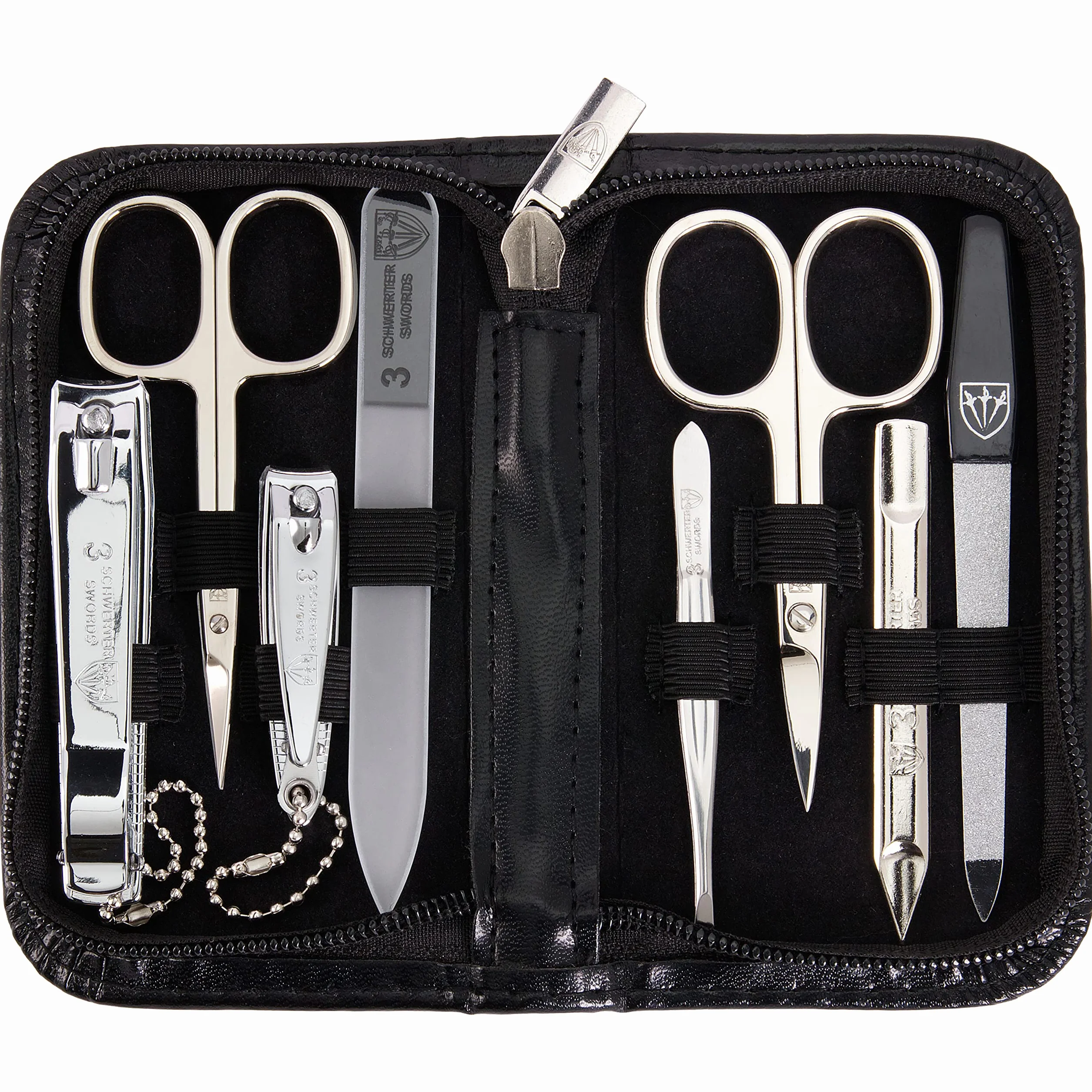 3 Swords Germany - kit manucure pedicure soin des ongle avec lime en verre - qualite marque (078)