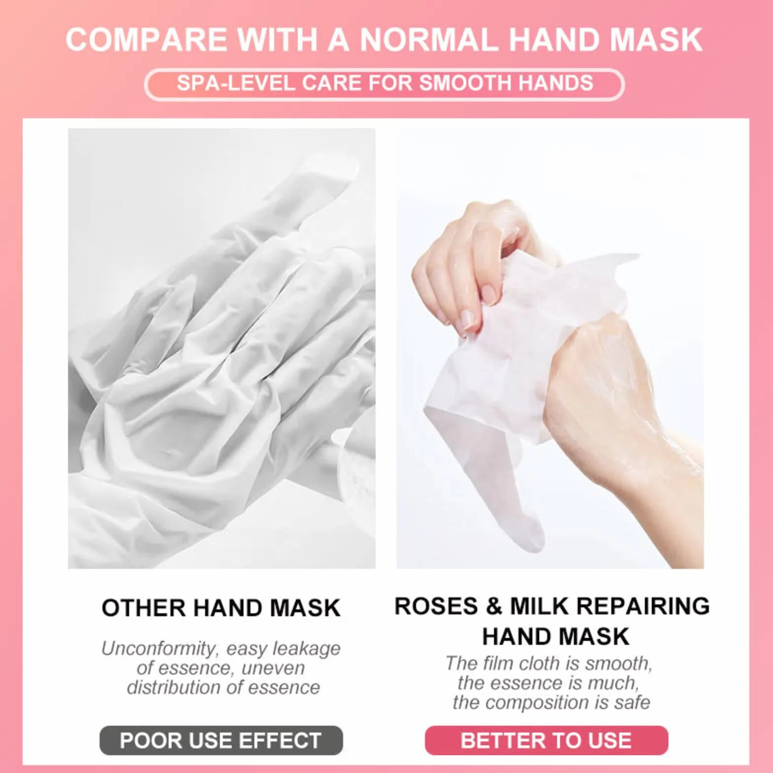 Masque pour Mains Hydratants Exfoliants 5 Paires Gants Soin Peaux Sèches Anti-âge