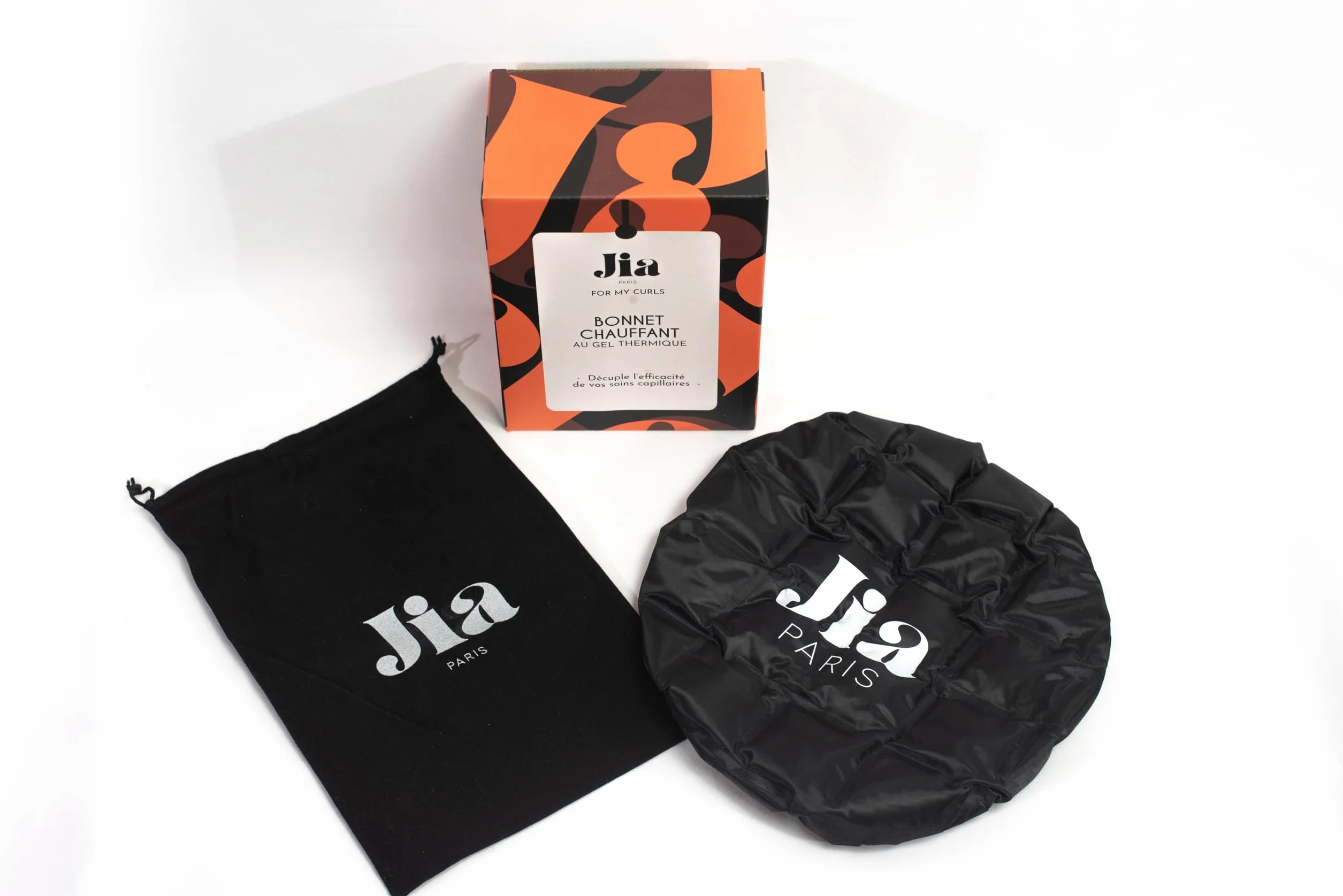 Jia Paris – Bonnet Chauffant au Gel Thermique | Optimise Masques & Bains d’Huiles | Hydratation & Nutrition Profondes | Imperméable, Réutilisable & Confortable | Avec Housse de Transport
