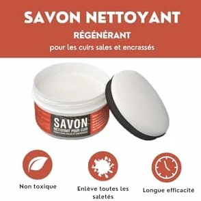 Laco Savon Nettoyant Régénérant 250ml Entretien Cuir Non toxique Inodore