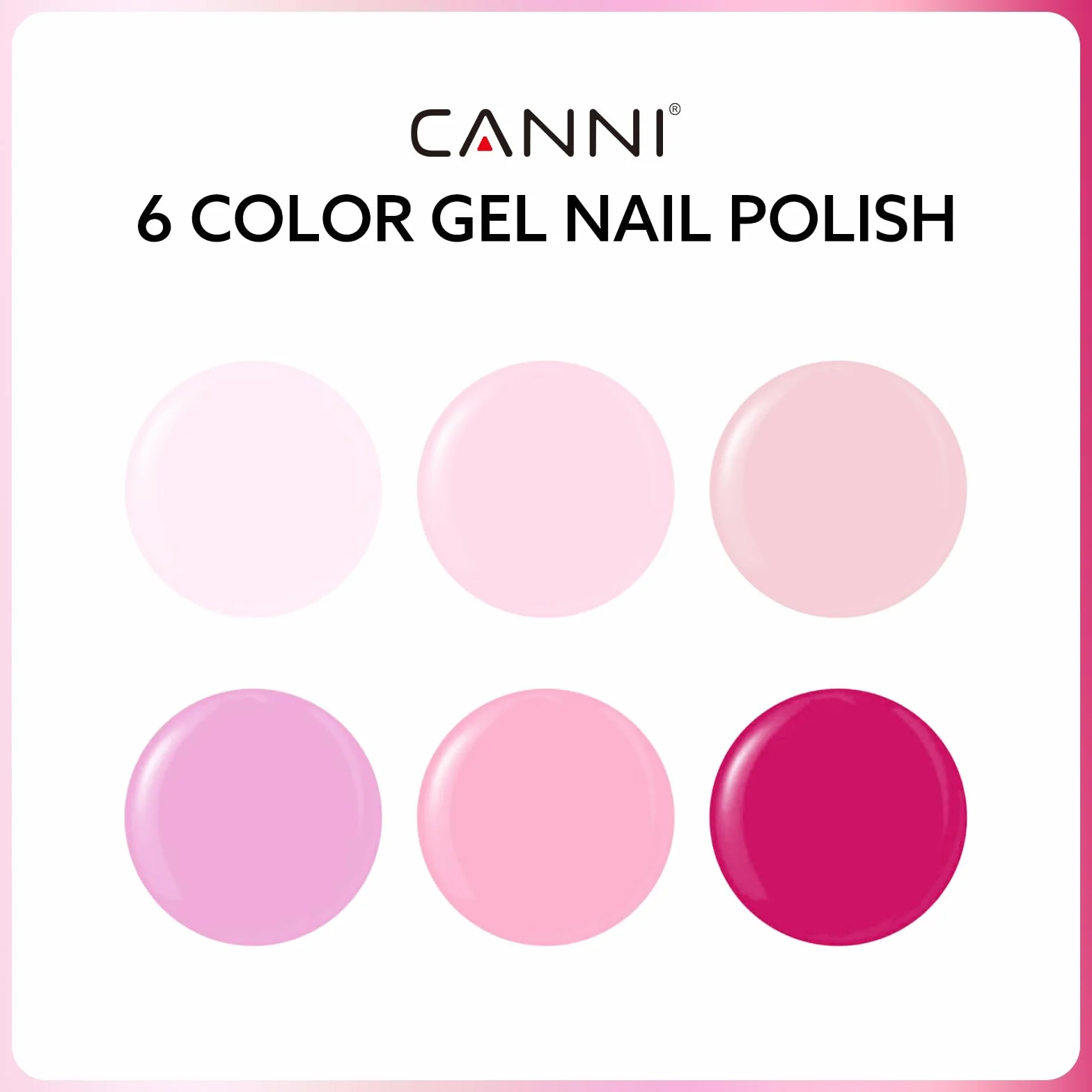 CANNI Vernis à Ongles Gel Semi Permanent 6 Couleur Lot UV Nail Polish Set Maniküre Nageldesign