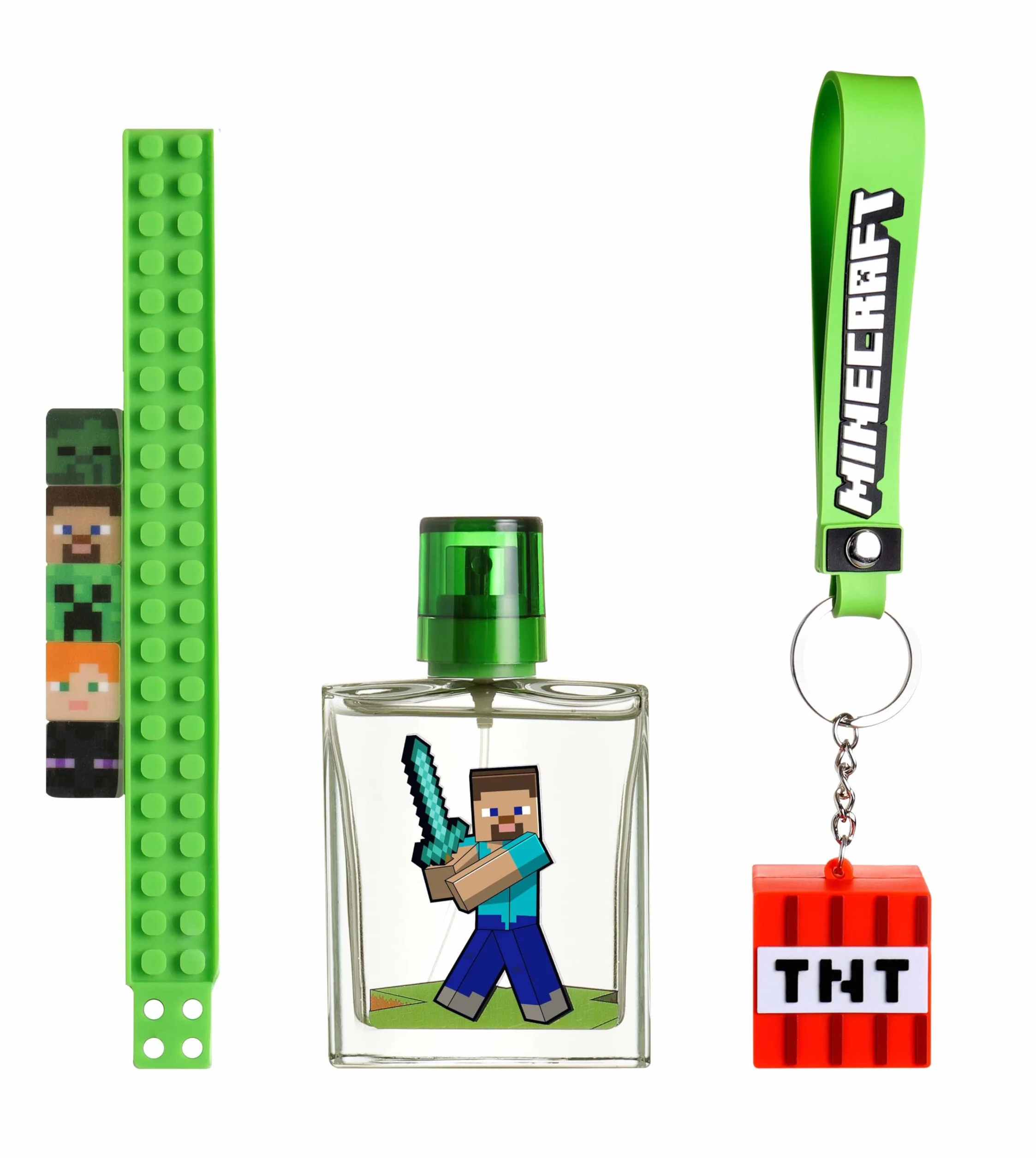 Minecraft Coffret avec EDT 50 ml, bracelet et porte-clés