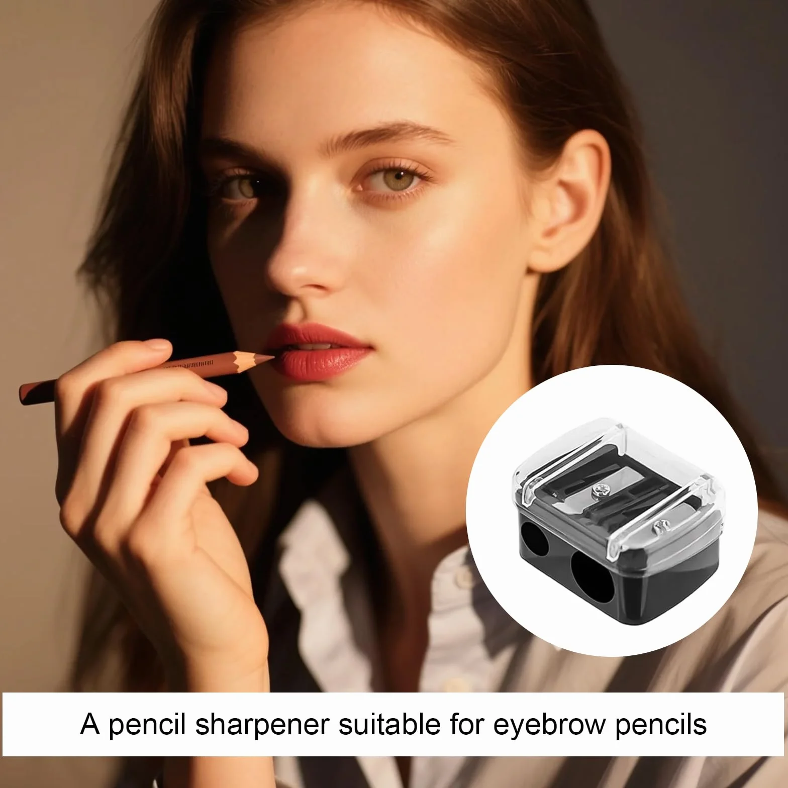 Taille-Crayon Maquillage Double pour Crayons Cosmétiques