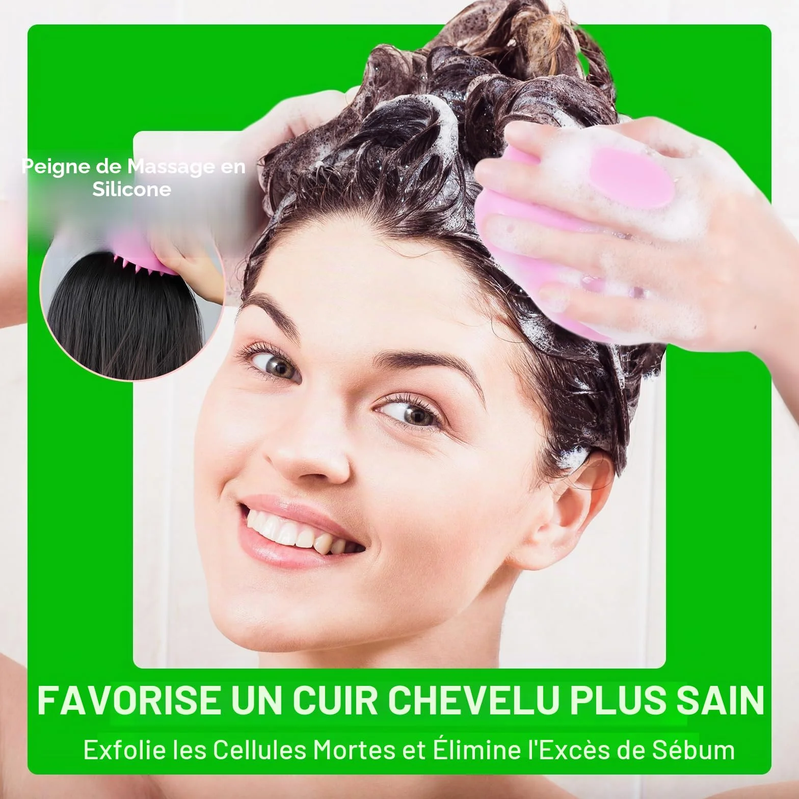 Huile de Romarin 60ml Masseur Cuir Chevelu 100% Pure Essentielle Croissance Cheveux Cils Sourcils