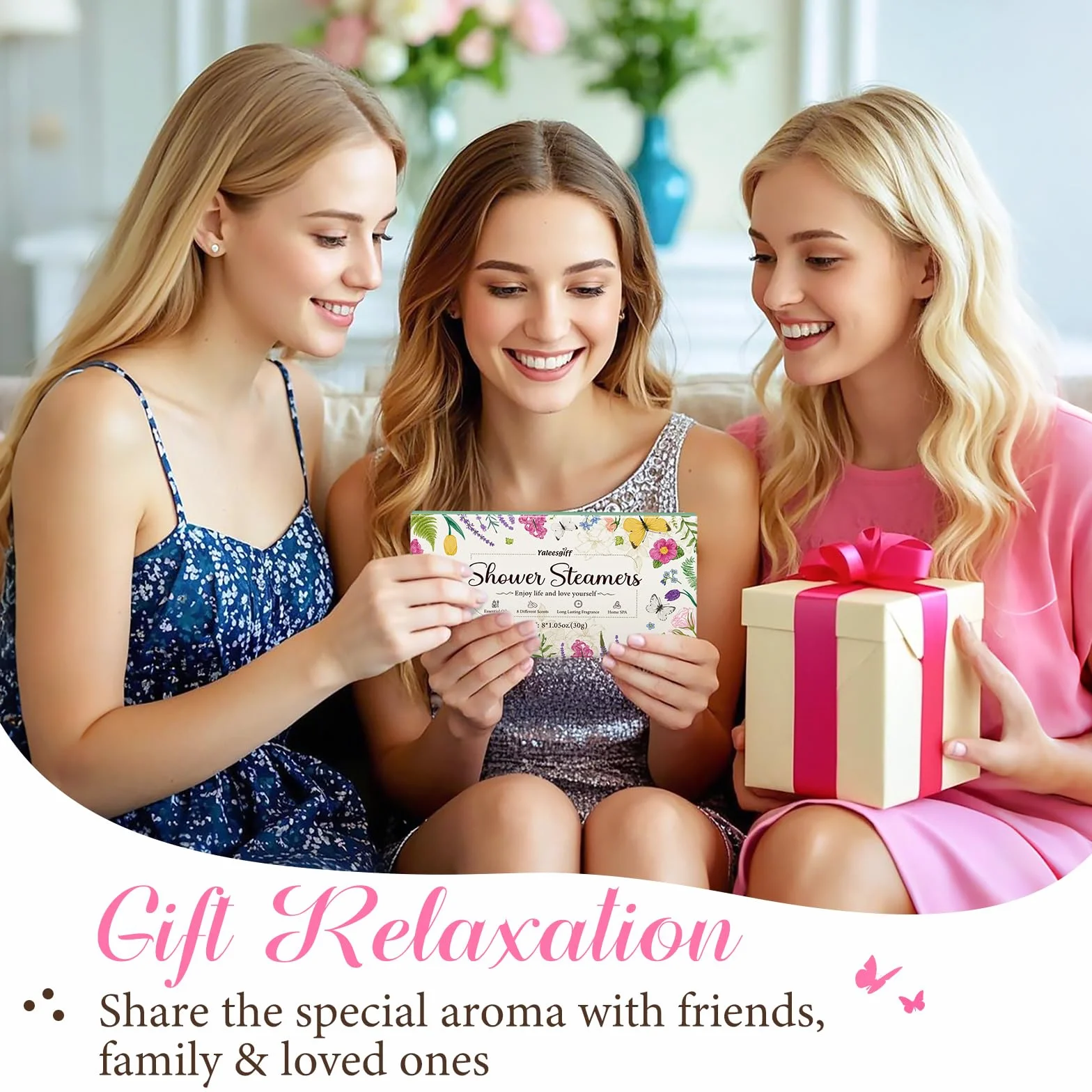 Douche à vapeur Aromathérapie Cadeaux pour Femmes Maman Home SPA Self Care Huiles Essentielles Bombes de Bain