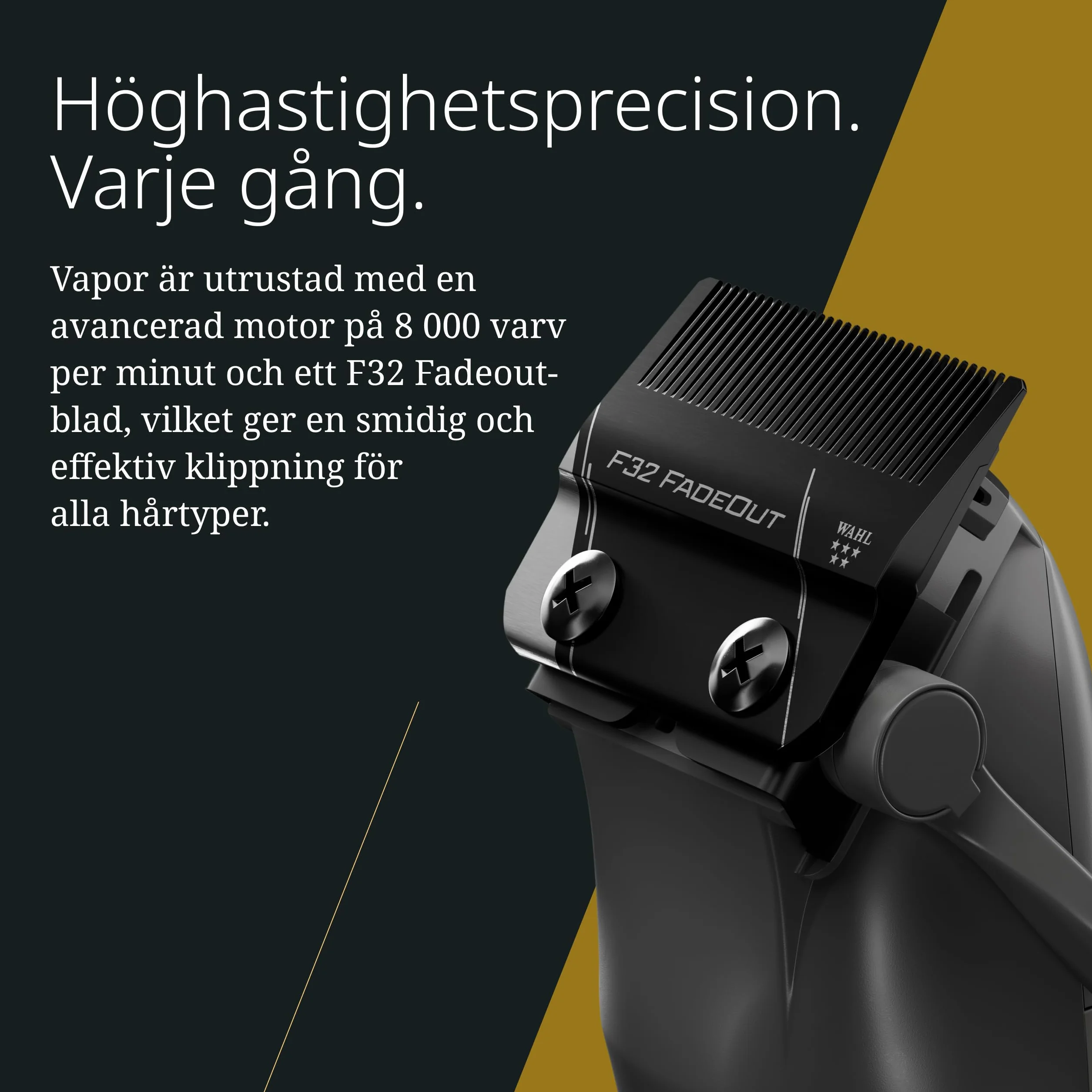 Wahl Vapor Tondeuse à cheveux professionnelle moteur haute performance lame précision noir