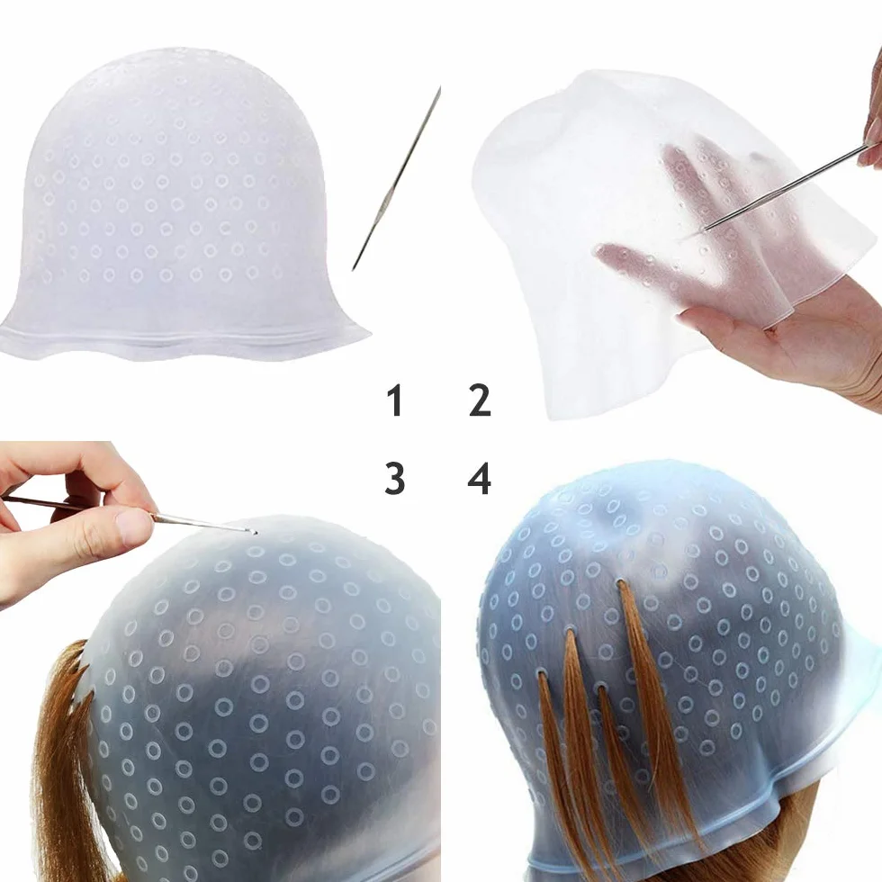 SNAIL GARDEN Kit Pro Coloration Cheveux 14 Pièces – Bonnet Méches Réutilisable, Bol Teinture, Pinceaux Professionnels, Cape de Protection & Accessoires Coiffure pour Salon, Décoloration, Balayage