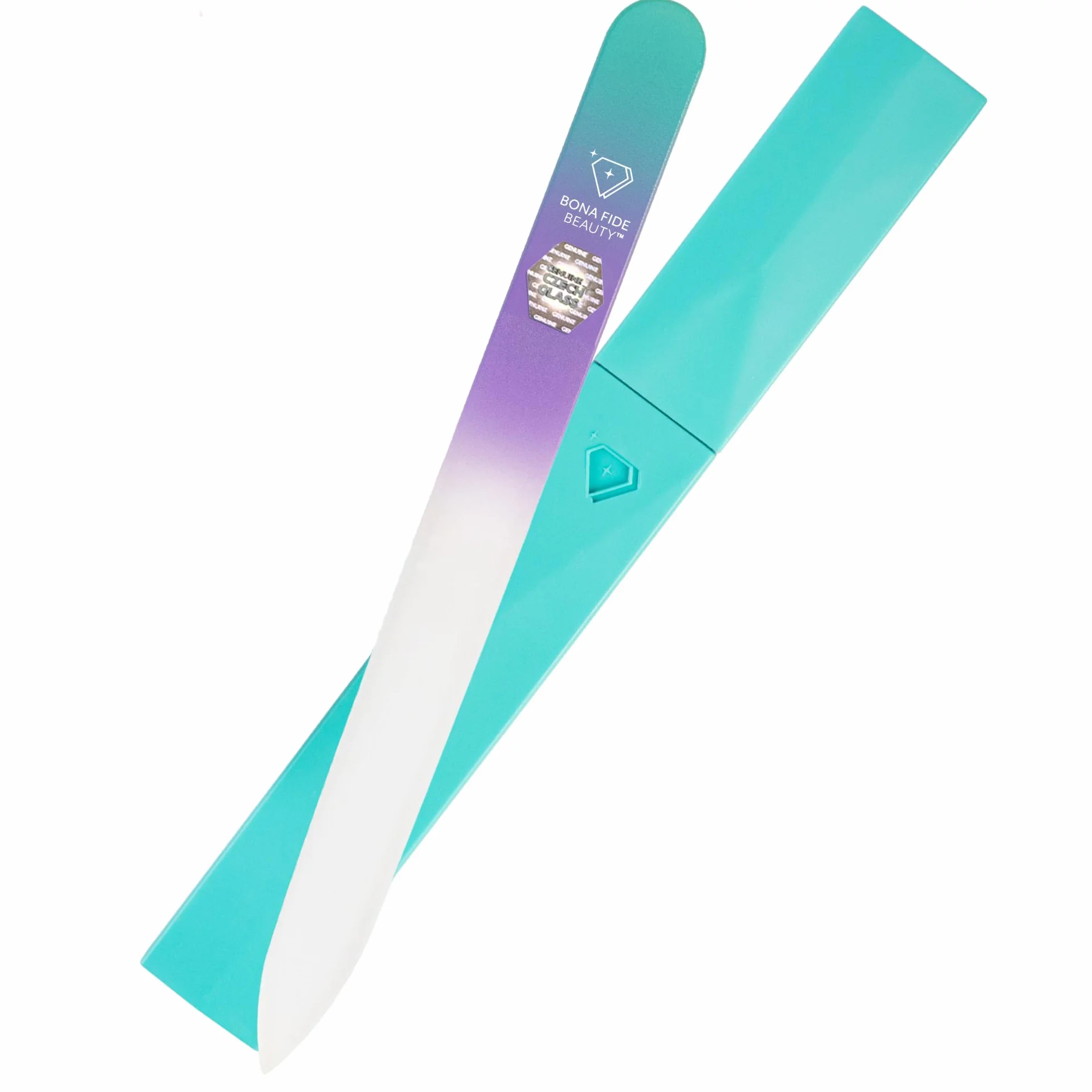 Lime à Ongles en Verre Premium Bona Fide Beauty - Verre Tchèque pour Ongles Naturels, Finition Lisse