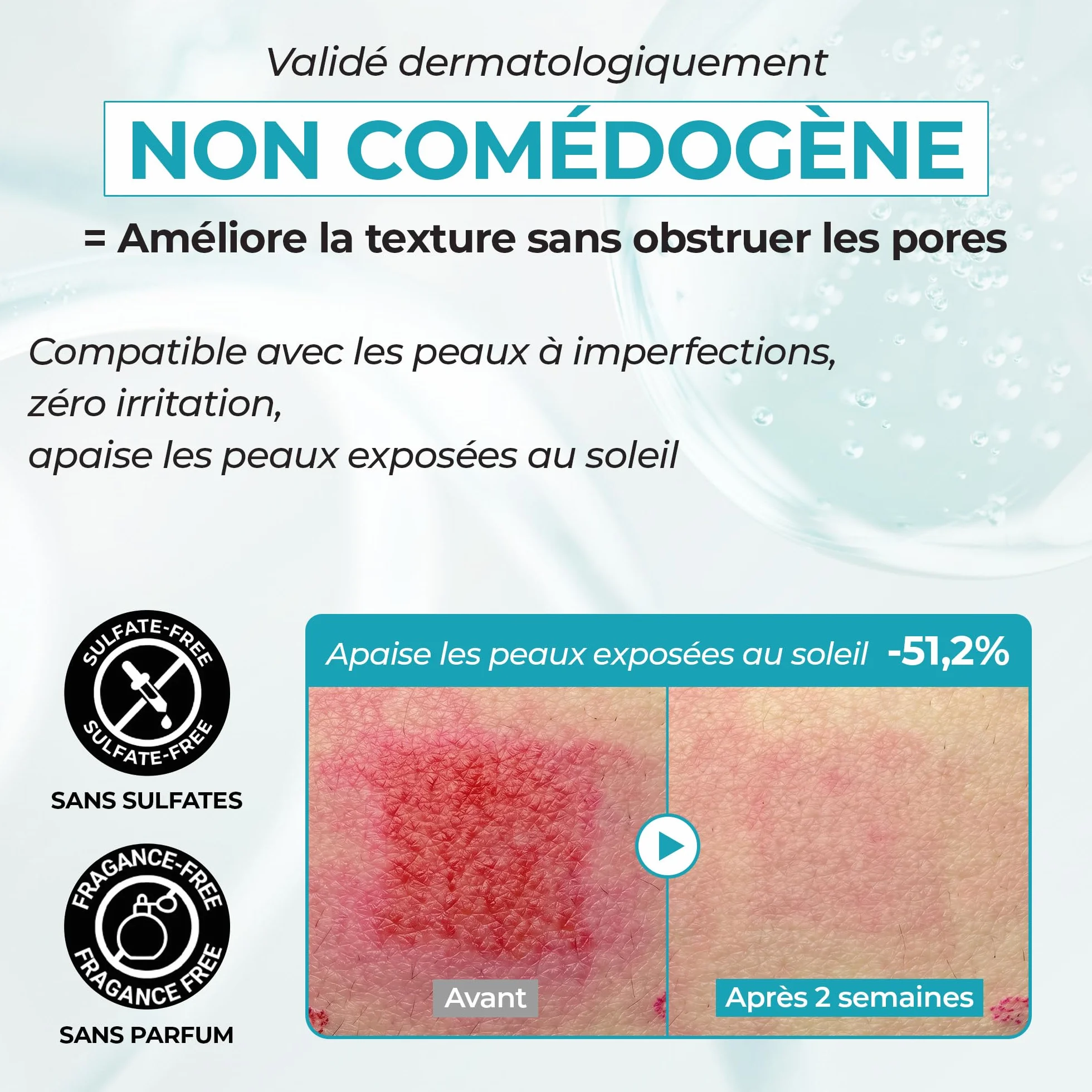 JUMISO Mucine d'escargot 95% + essence de peptide, sérum hydratant pour peaux sèches, hydratation quotidienne en profondeur