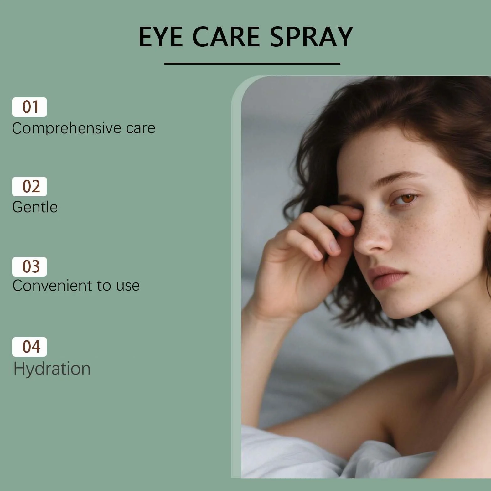 Spray Sérum Yeux Lutein, Rafraîchissant Vitamine E, Hydratant Doux pour Homme et Femme, Absorption Rapide (2Pcs)