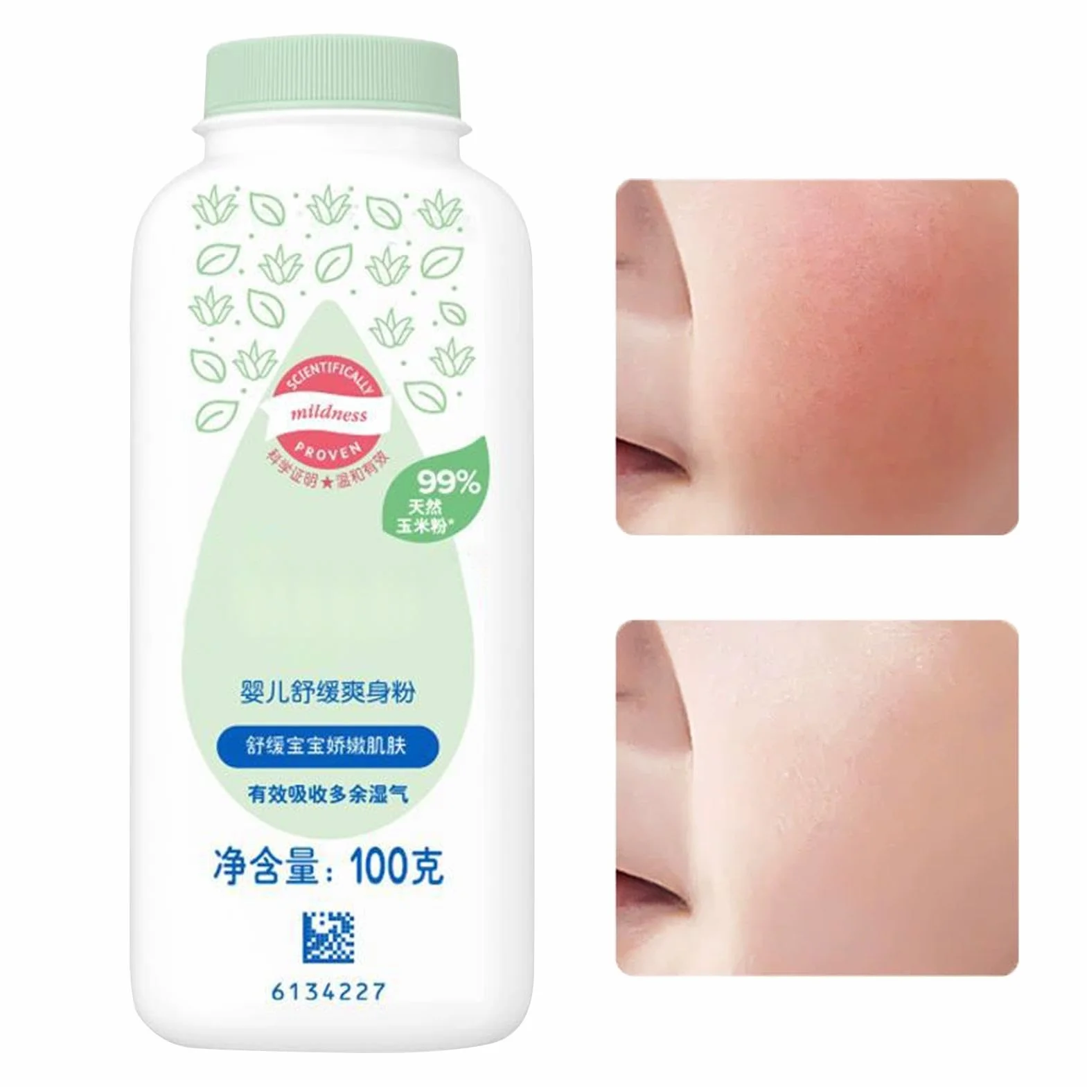 Amidon de maïs pour le corps - Poudre de talc pour bébé 100g ingrédients végétaux