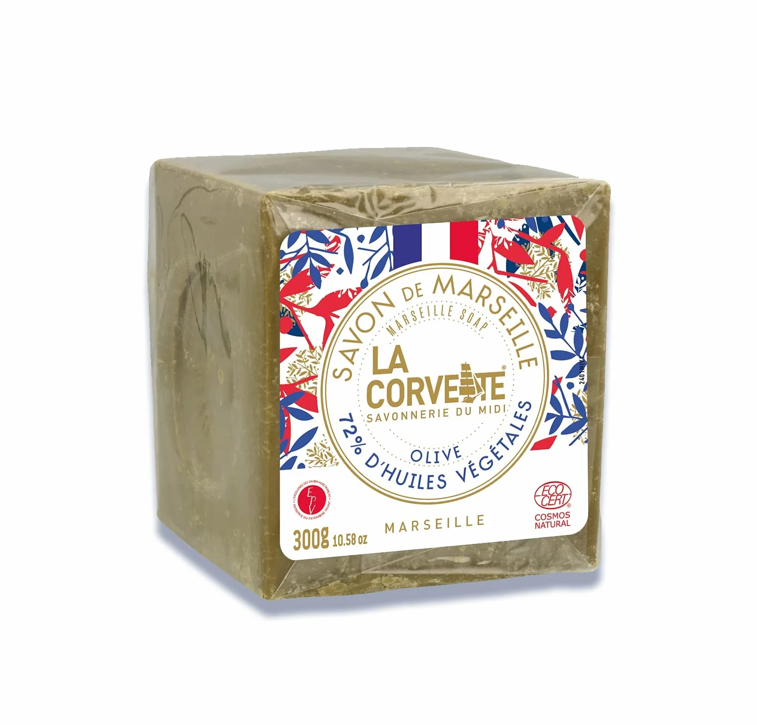 Savon de Marseille Olive La Corvette Le Cube Édition Limitée 300 g Cosmos NAT