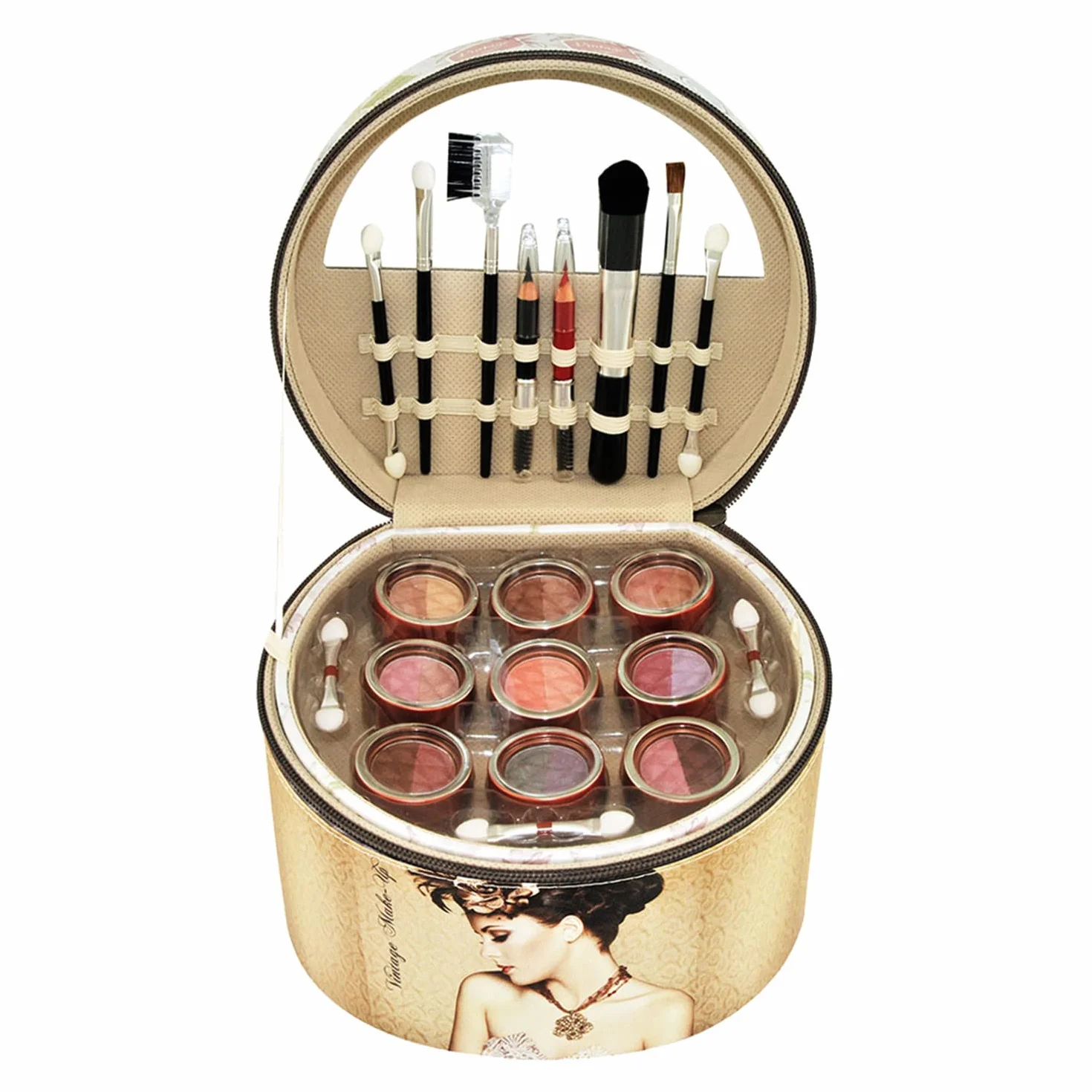 GLOSS ! Mallette de Maquillage - Coffret Beauté - Palette de Maquillage - Mat et Brillant - Coffret Cadeau Originale pour Femme, Anniversaire, Fête des Mères, Noël, Saint-Valentin - GOLD