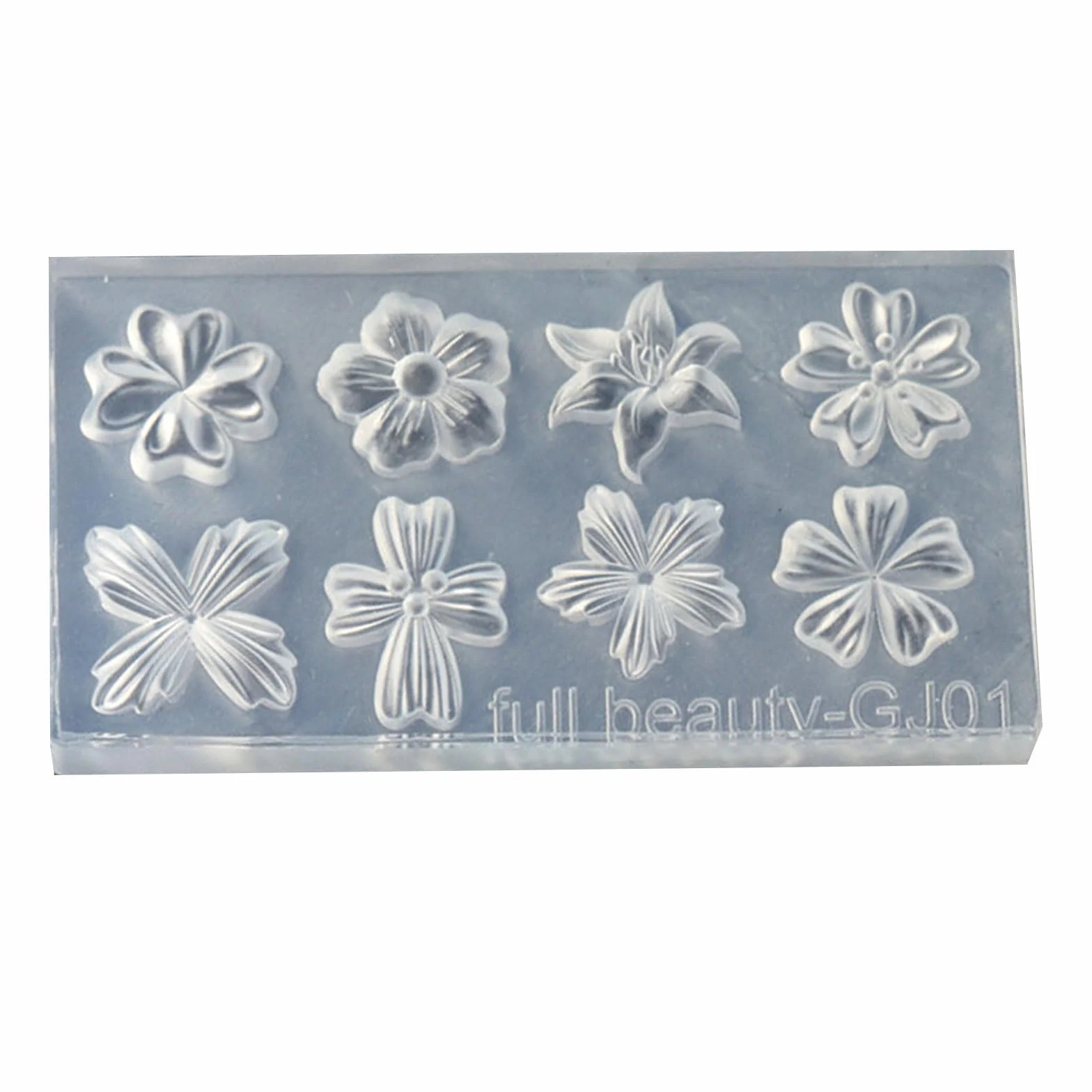 Moules en silicone 3D pour ongles forme fleur - Outil fabrication bijoux