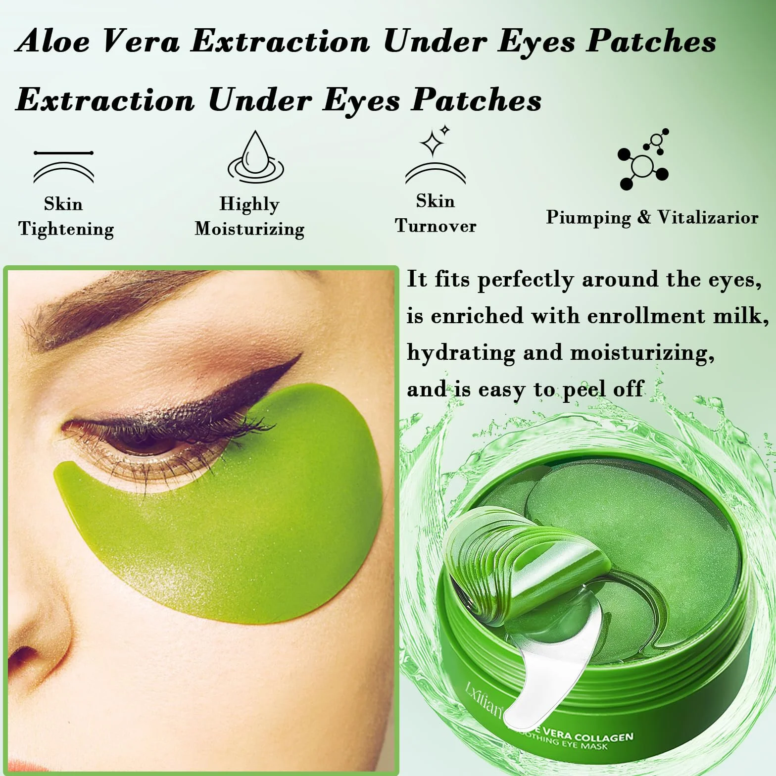 Patch Yeux Anti Cernes Collagène Acide Hyaluronique 60 Pcs