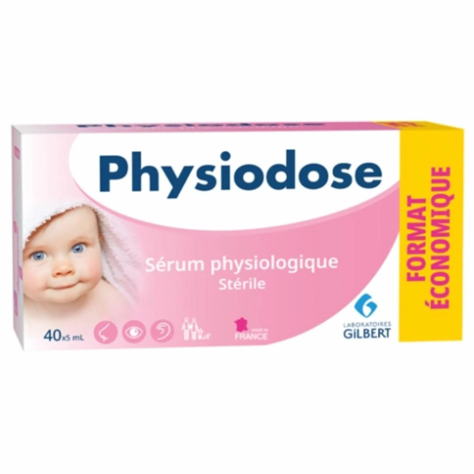 Laboratoire Gilbert Physiodose Sérum physiologique 40 unidoses 5ml