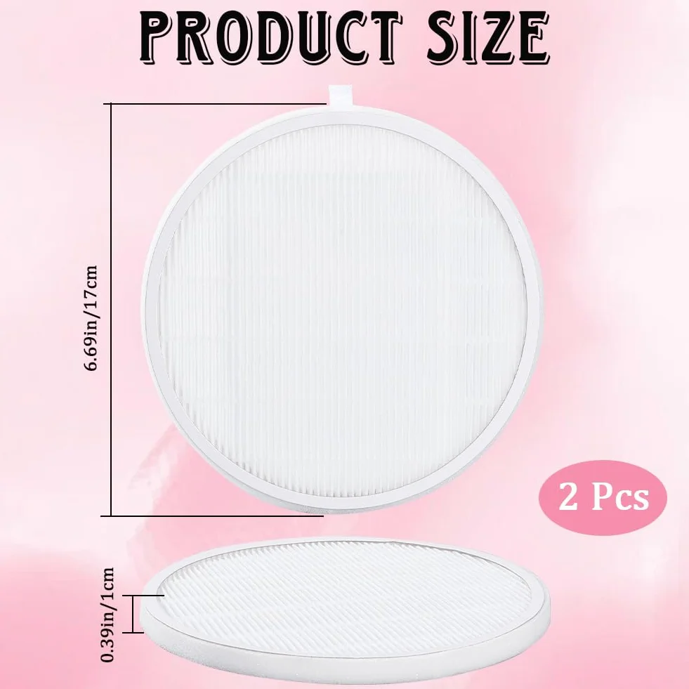 GORGECRAFT 2 Filtre de Rechange pour Collecteur de Poussière d'Ongles Blanc Rond Réutilisable pour Nail Art