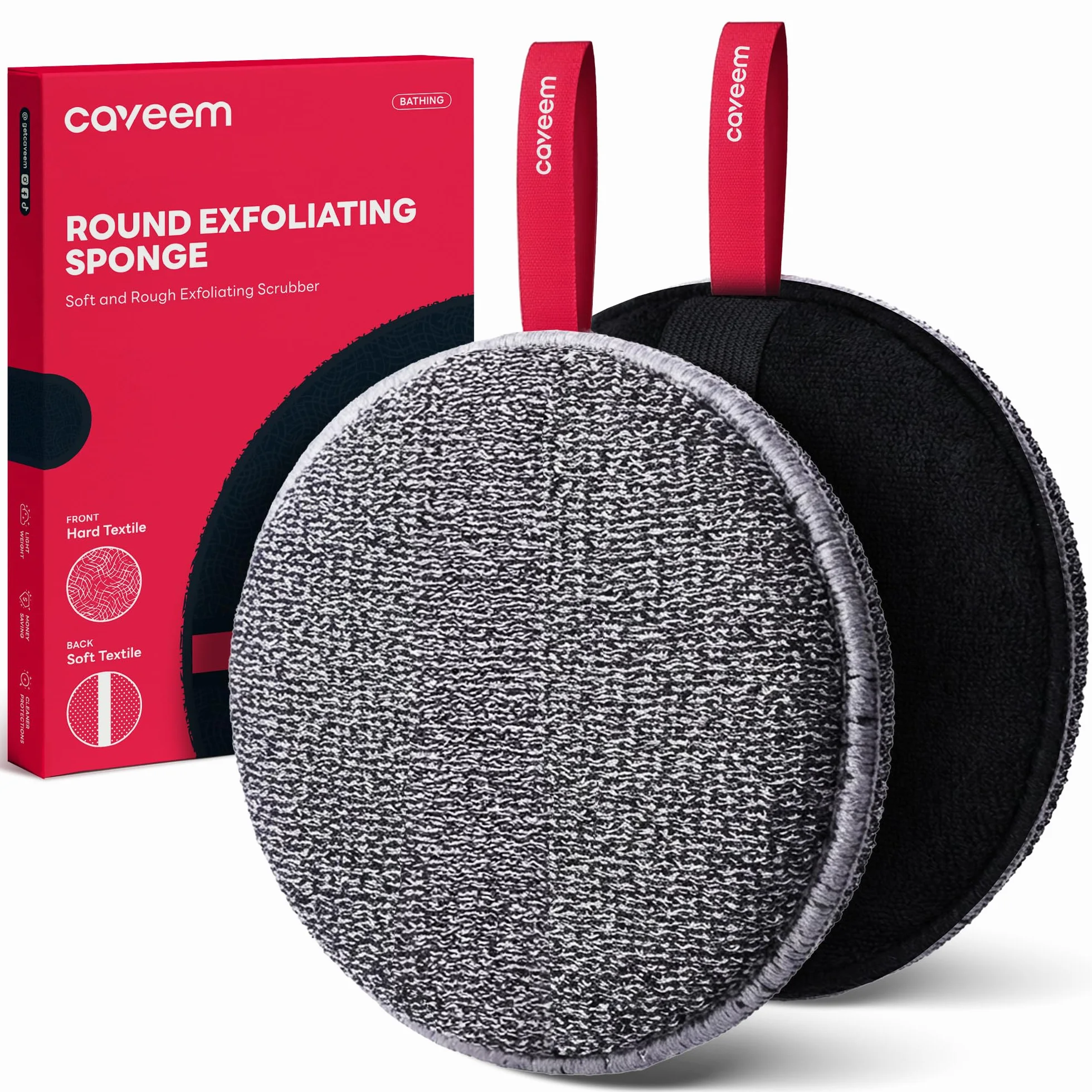 Caveem Éponge exfoliante corps lot de 2