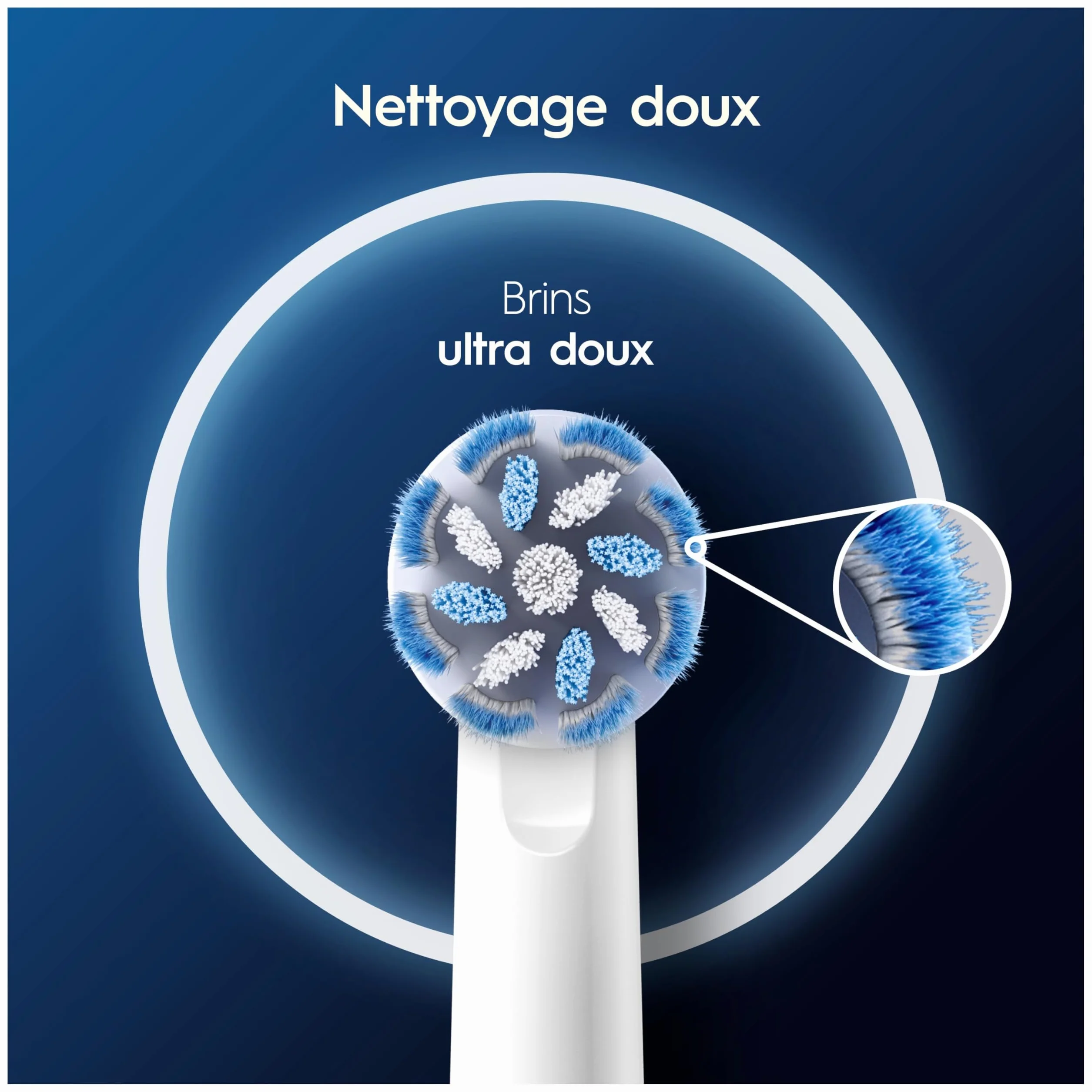 Oral-B Brossettes de Rechange Sensitive Clean, Lot de 12, Blanches – Recharges Brosse à Dents Électrique Pro avec Brins Ultra Doux