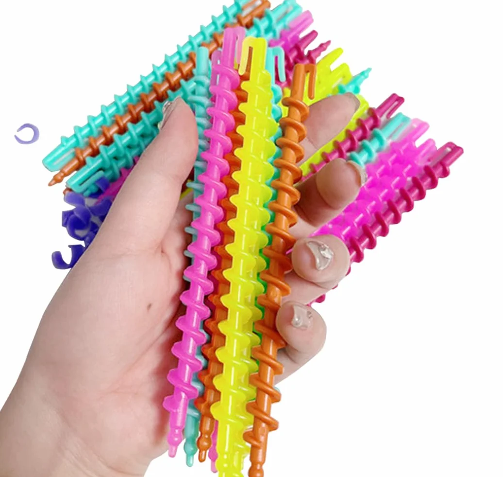 Lot de 26 tiges de permanente en spirale de 15,2 cm en plastique coloré pour cheveux longs/moyens pour coiffure, coiffure, bouclage, permanente, sans chaleur, pour femmes et filles