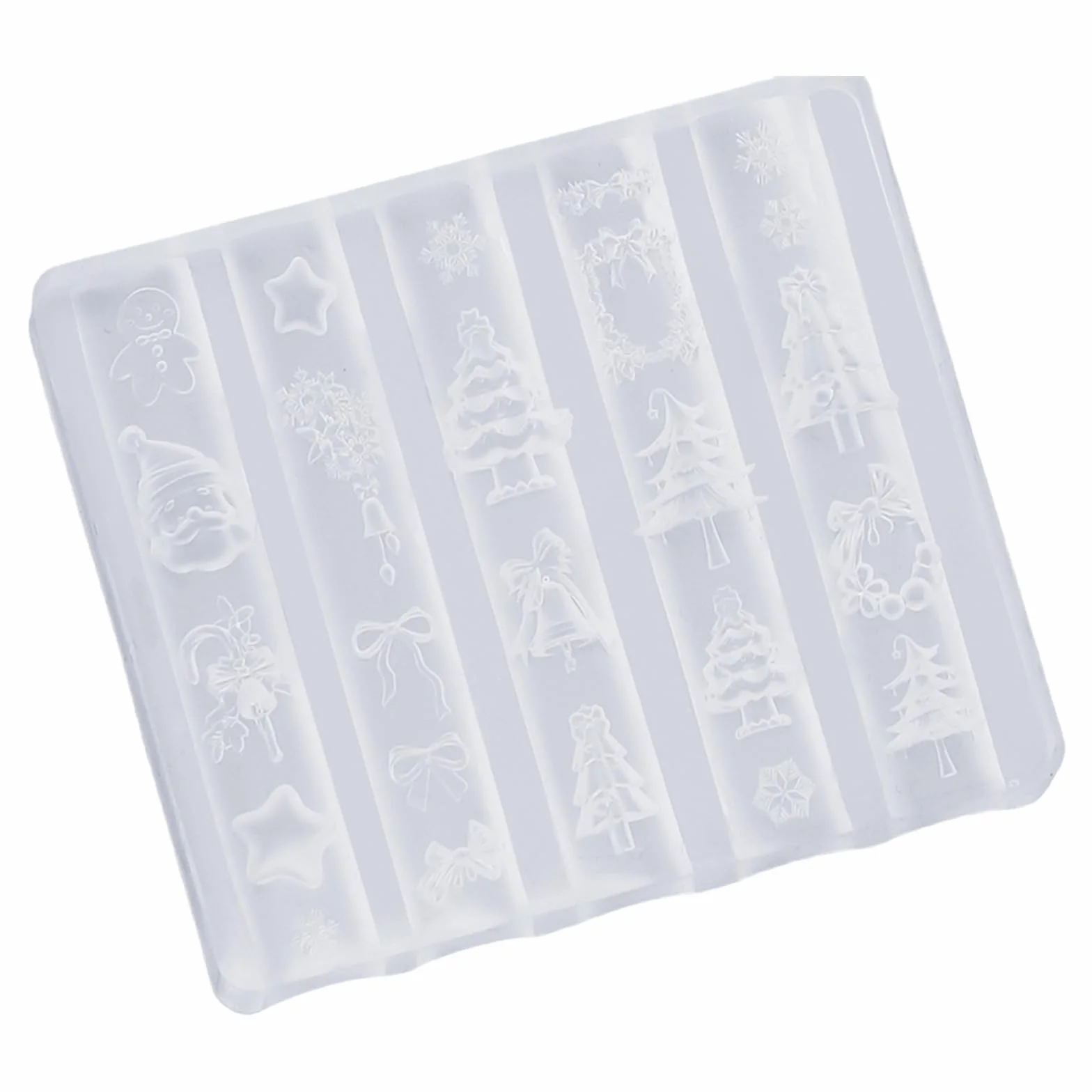Moule en silicone 3D pour ongles créatifs en forme de fleur de Noël