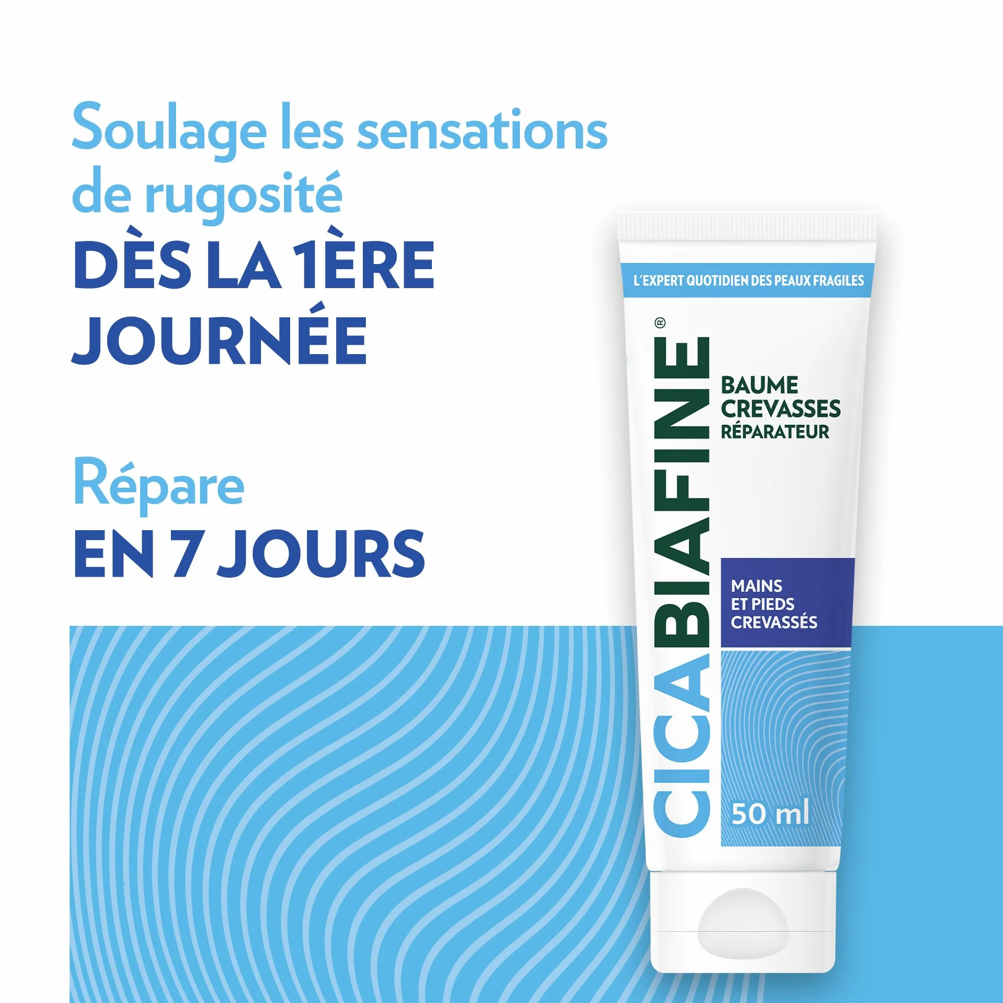 Cicabiafine Baume Crevasses Réparateur 50 ml – Hydratant Mains Pieds