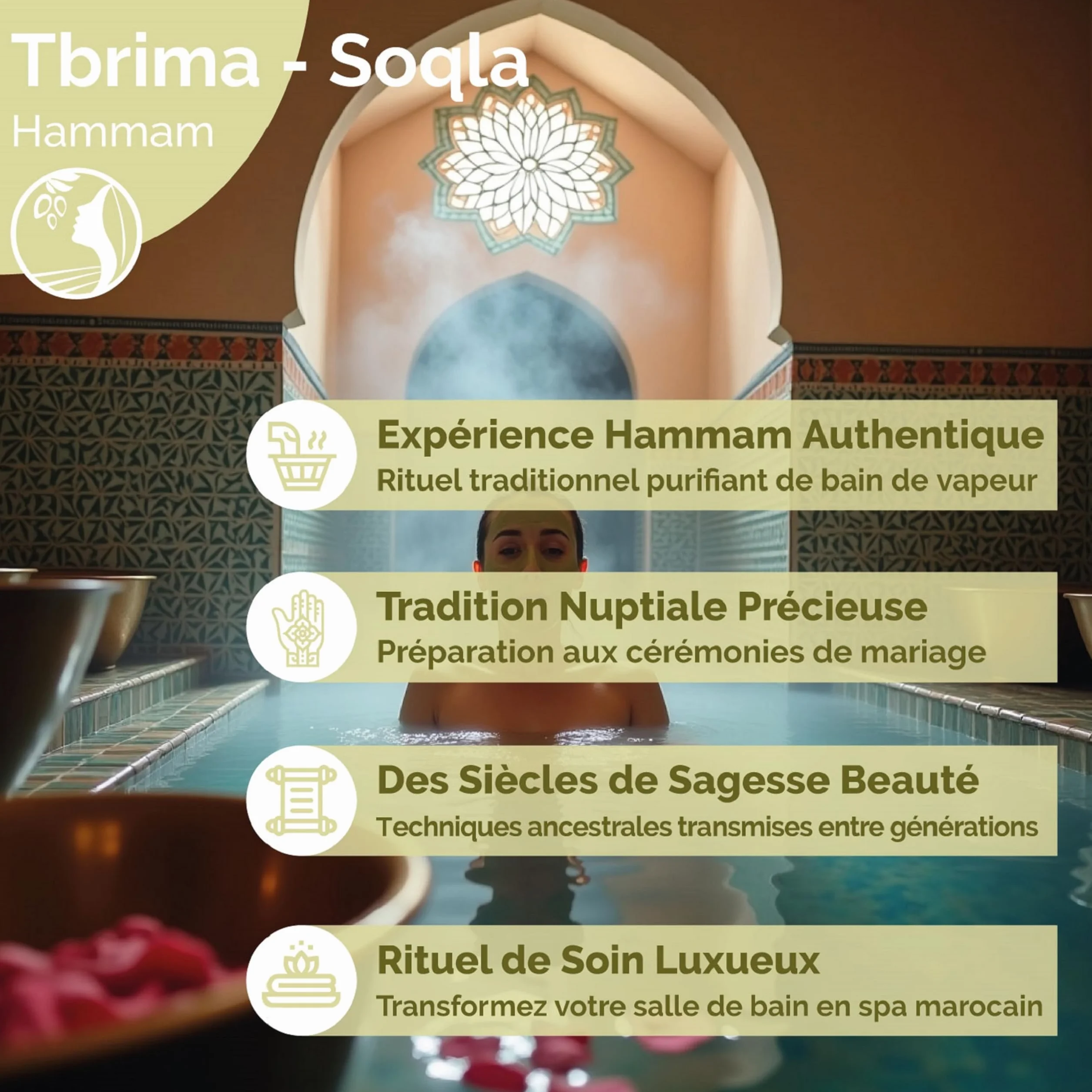 Fatima's Garden Exfoliant Hammam Marocain - Poudre Tabrima/Seqla Authentique pour Peau Douce et Éclatante - 150g
