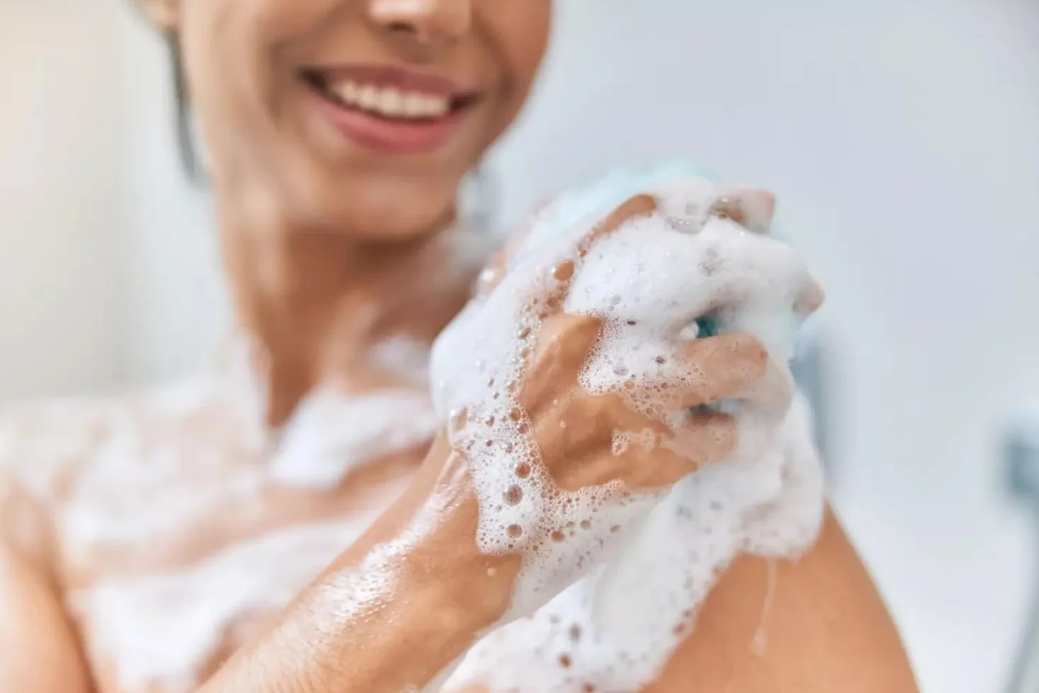 Lot de 2 Fleurs de Bain Douces et Exfoliantes - Éponges de Douche avec Ficelles