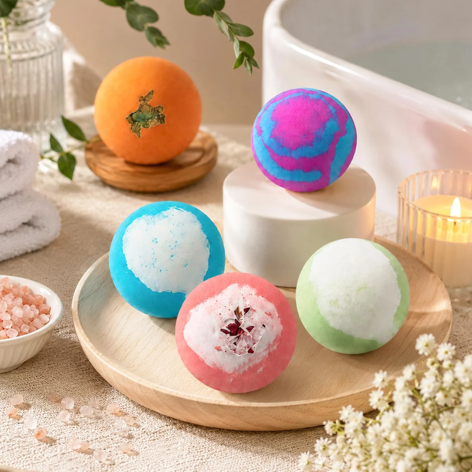 12Pcs Boules De Bain Enfant avec Surprise, Bombe de Bain Enfant, Boules De Bain Naturelles, Bath Bomb Gift, Cadeau Ludique pour Enfants Anniversaire Noël