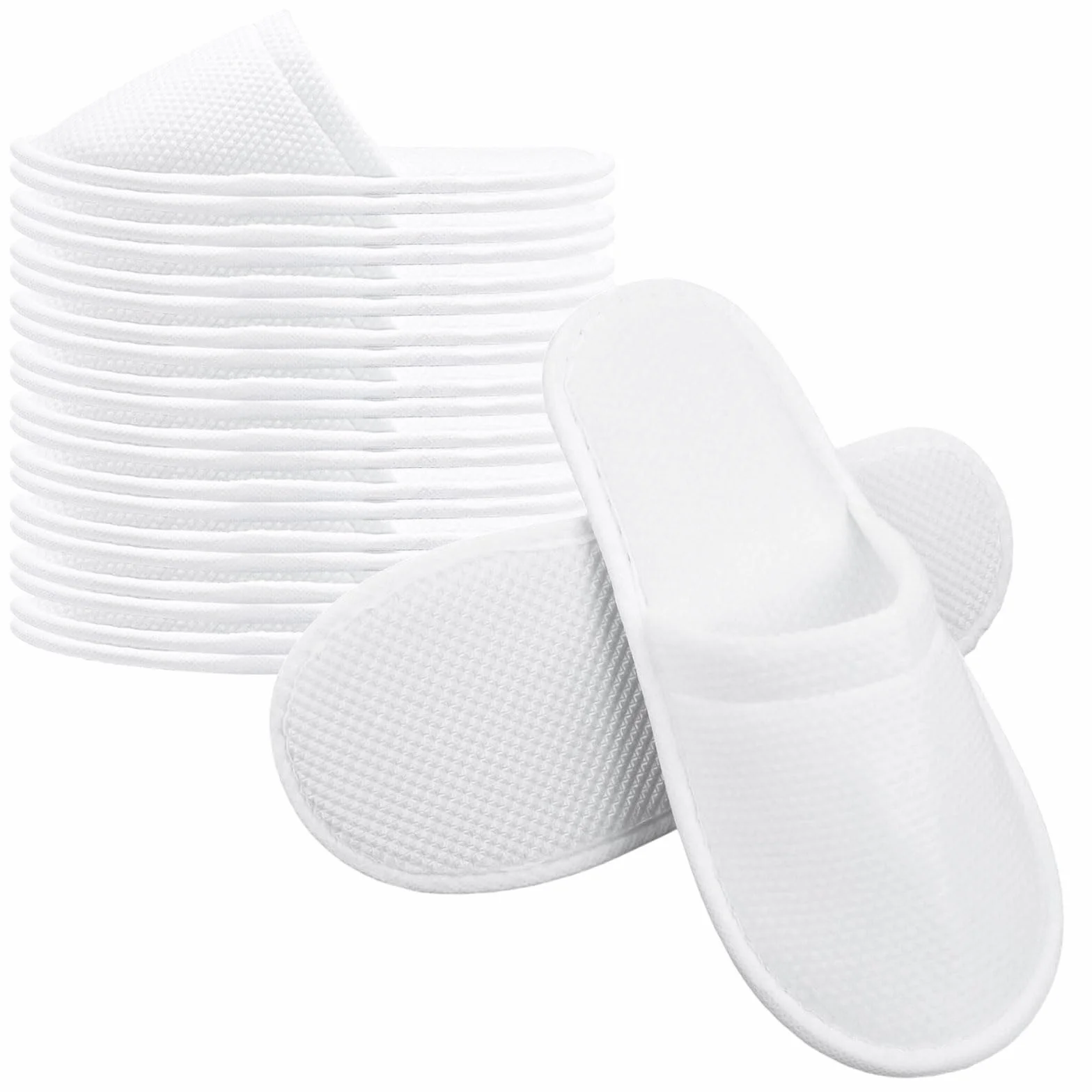 10 Paires de Chausson Hotel Amélioré et Epaissi Jetable Femmes Hommes Spa Lavable Pantoufles d'Invité Confortables Doux Antidérapants