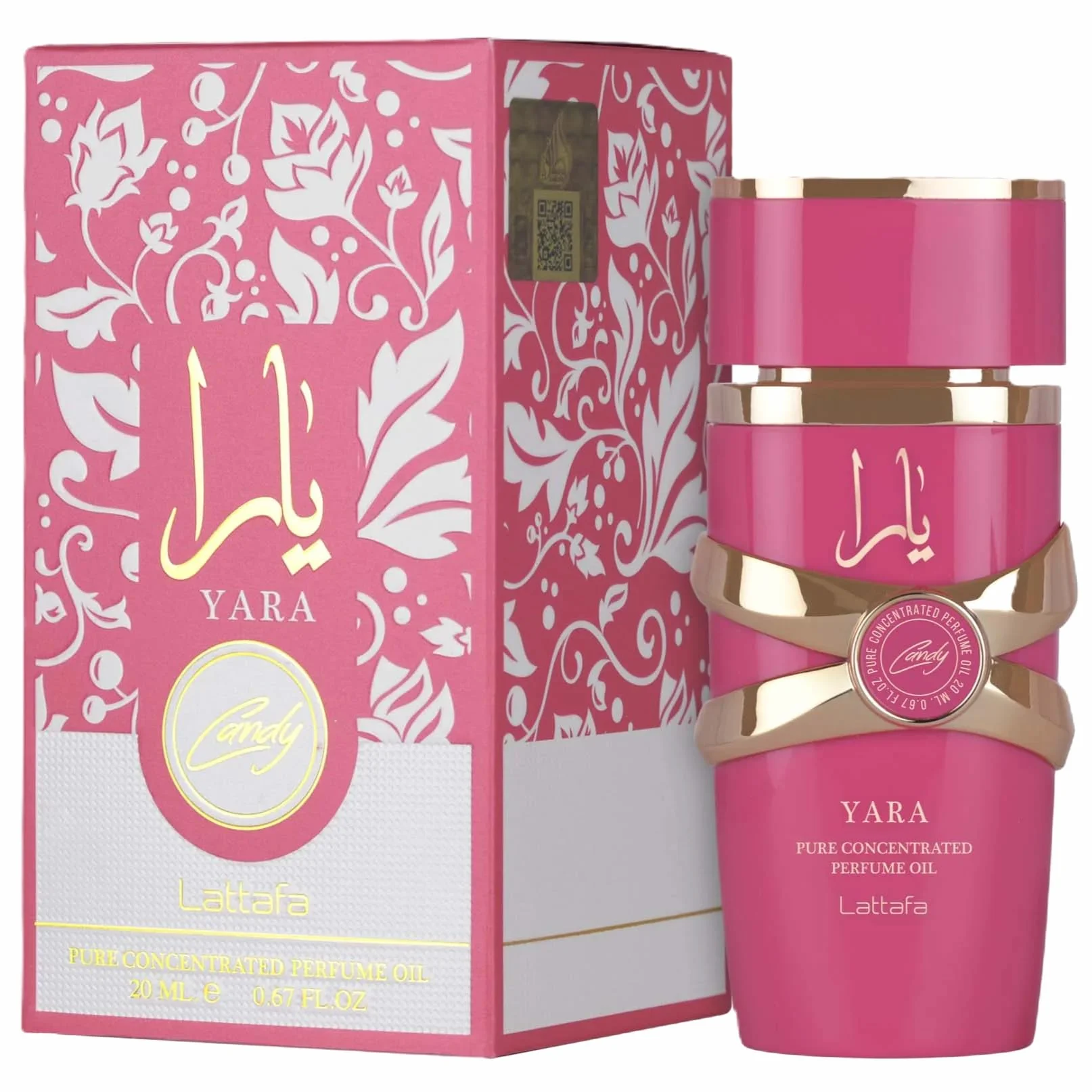 Lattafa Yara Candy – Fruité, doux, floral, musqué – Huile parfumée concentrée pure pour femme, parfum longue durée 20 ml