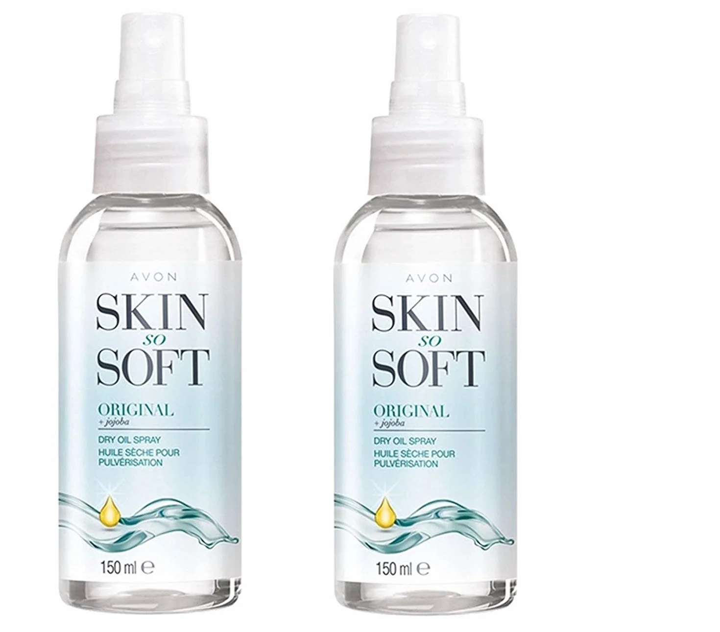 Avon Skin so Soft Original Huile sèche en spray 300 ml lot de 2