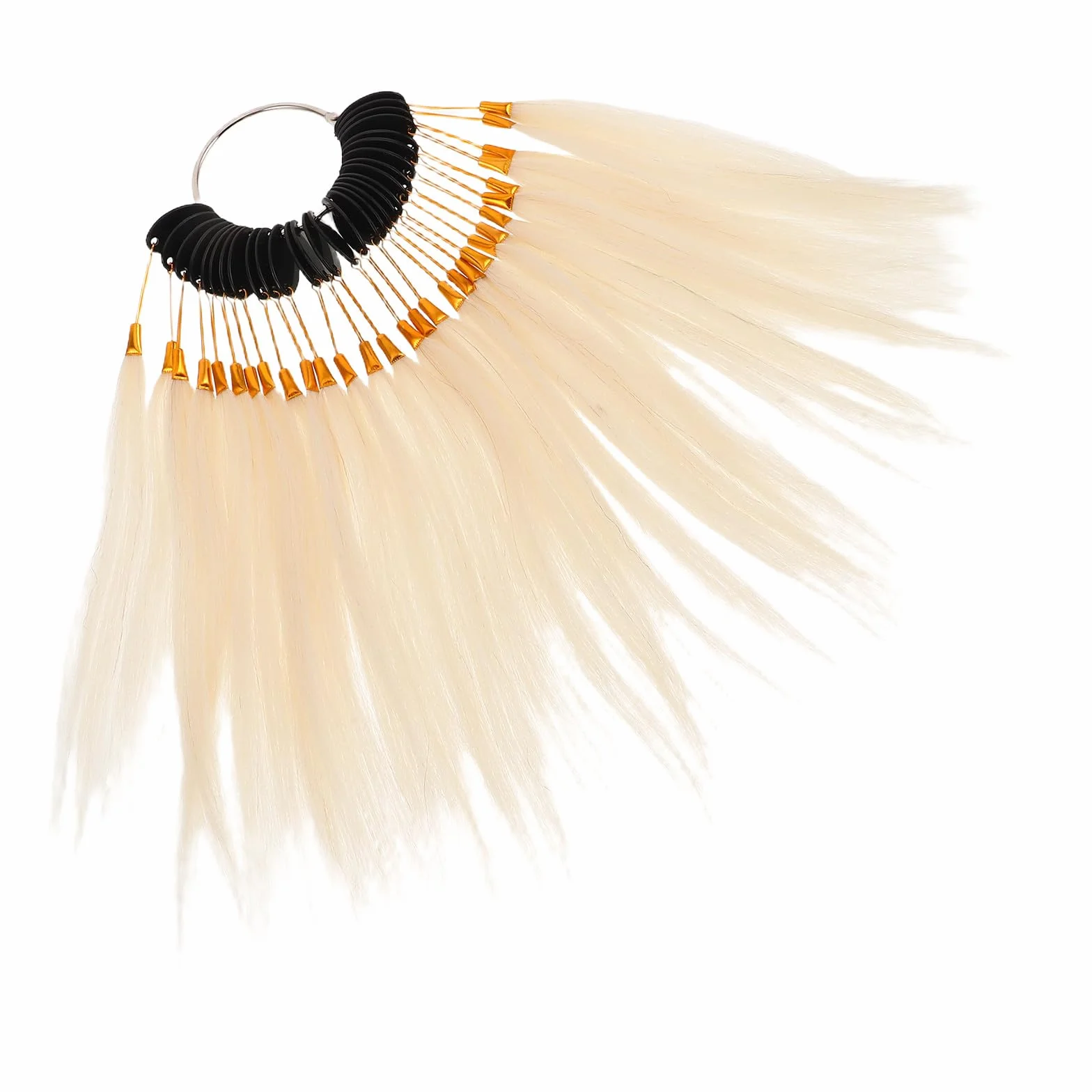 HOMSFOU Échantillons de Coloration de Cheveux Humains Naturels, 30 Mèches en Lot, Nuances Variées pour Test et Formation Coiffure, Outil Professionnel Salon, Nuancier Mèches Pratiques