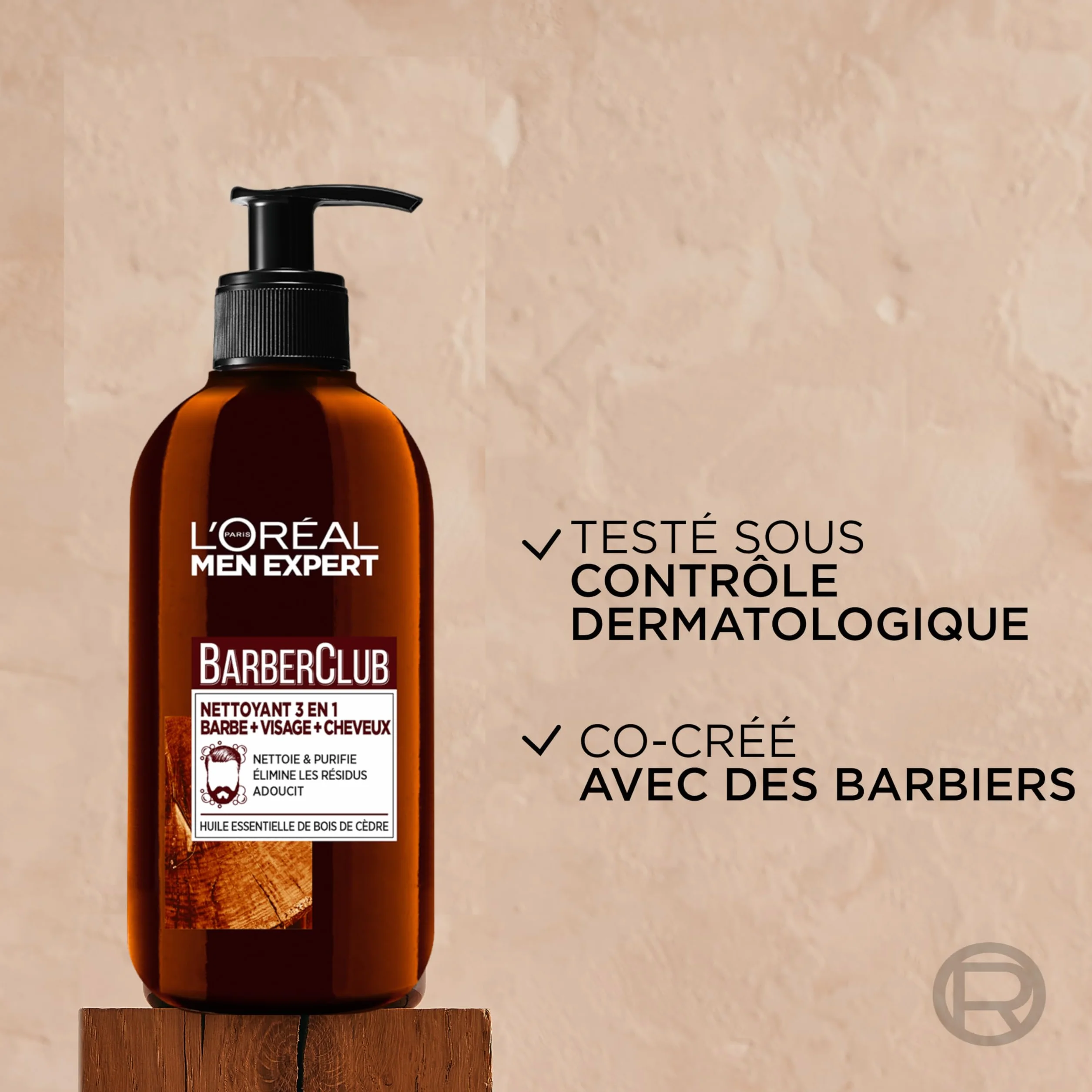 L'Oréal Men Expert BarberClub Nettoyant 3 en 1 Barbe Visage Cheveux 200 ml