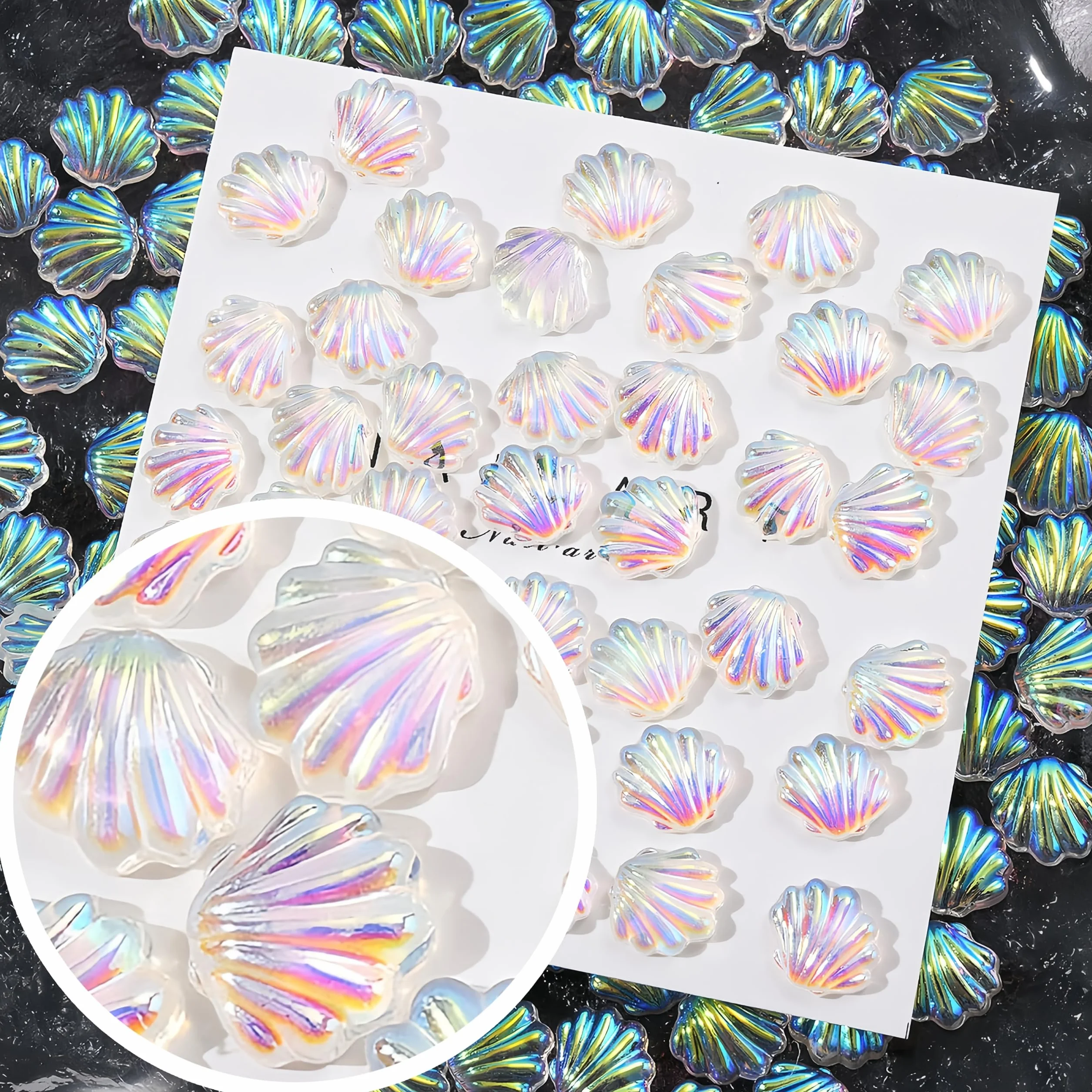 Nail Art Coquillages d'été 3D Charms d'Ongles Série Océan Accessoires Nail Art pour Femme Manucure DIY