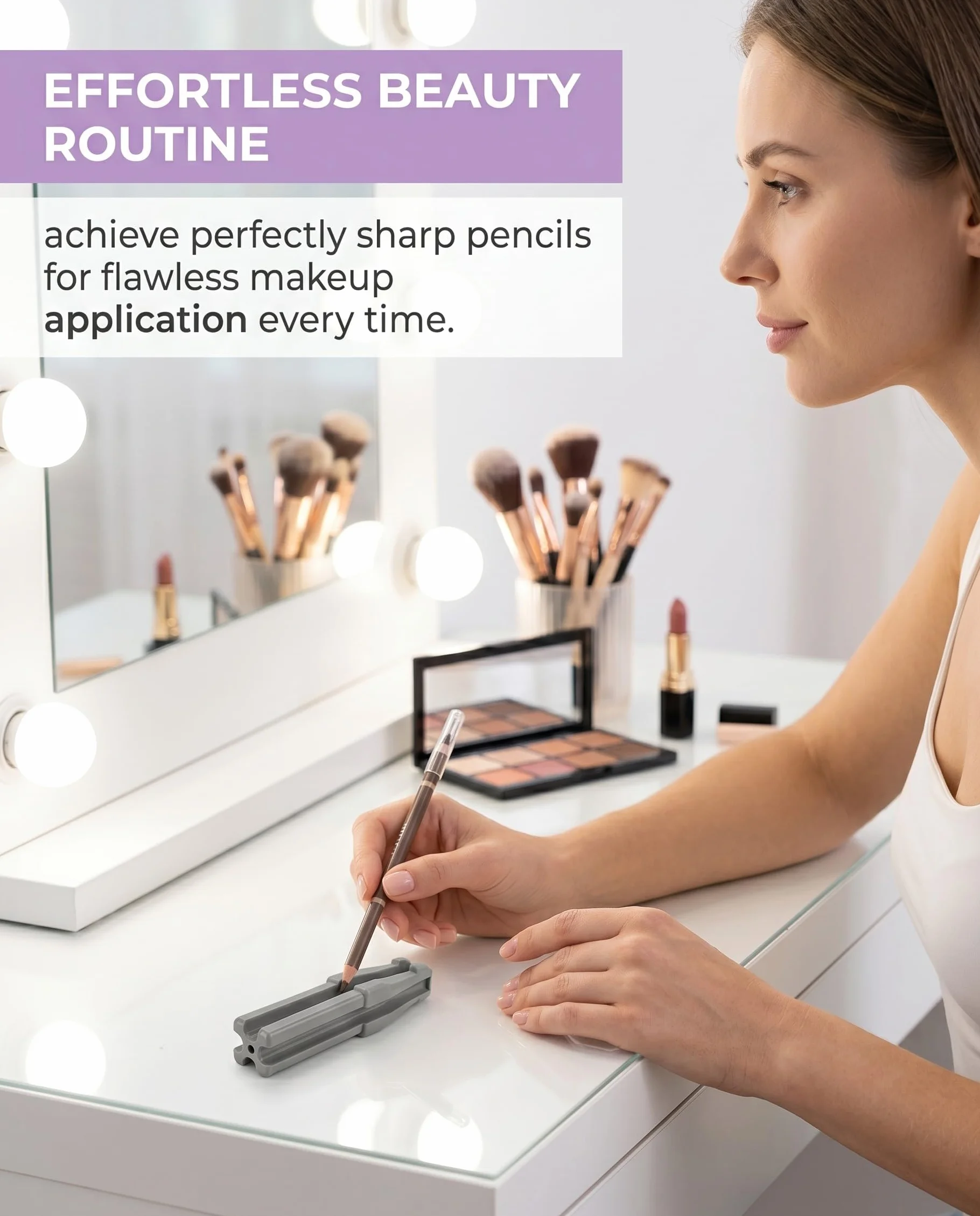 Taille Crayon Maquillage Universel 1 Pièce pour Crayons Yeux Sourcils Lèvres