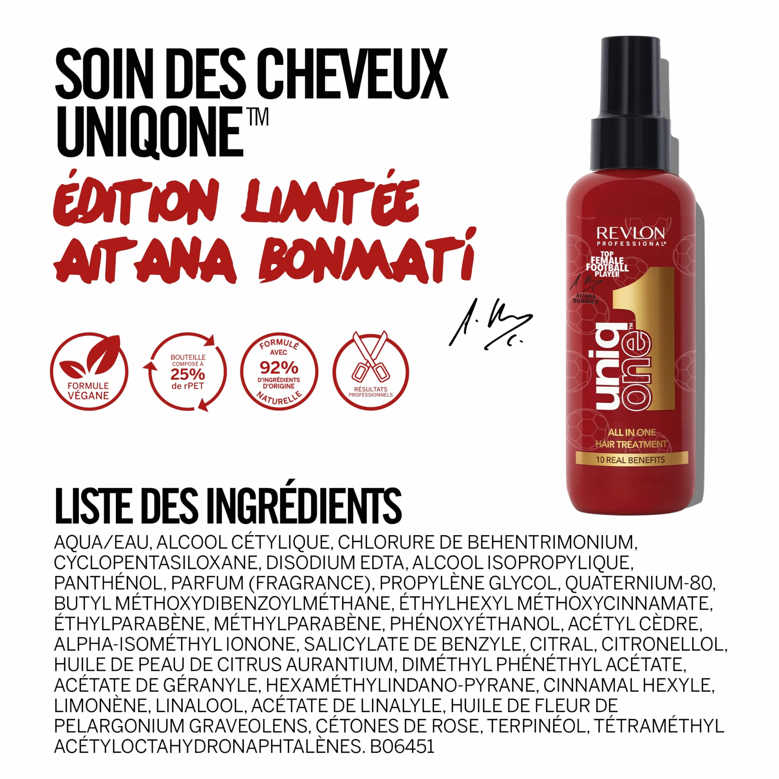 Revlon Professional UniqOne™ Aitana Bonmatí Édition Limitée Soin Capillaire Sans Rinçage 150 ml