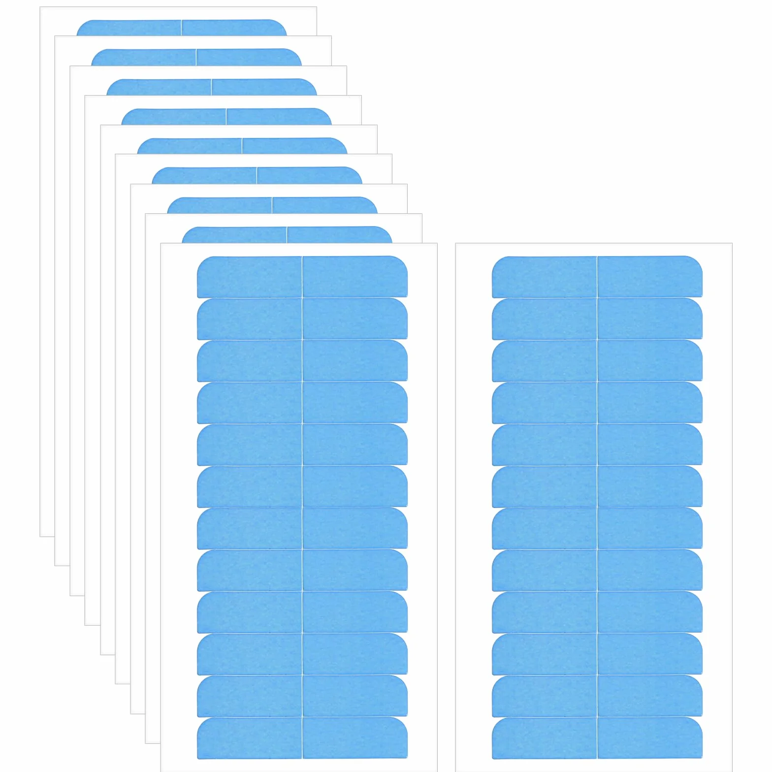 cobee Lot de 120 bandes adhésives de rechange pour extensions de cheveux - 4 x 0,8 cm - Double face - Pour extensions de cheveux