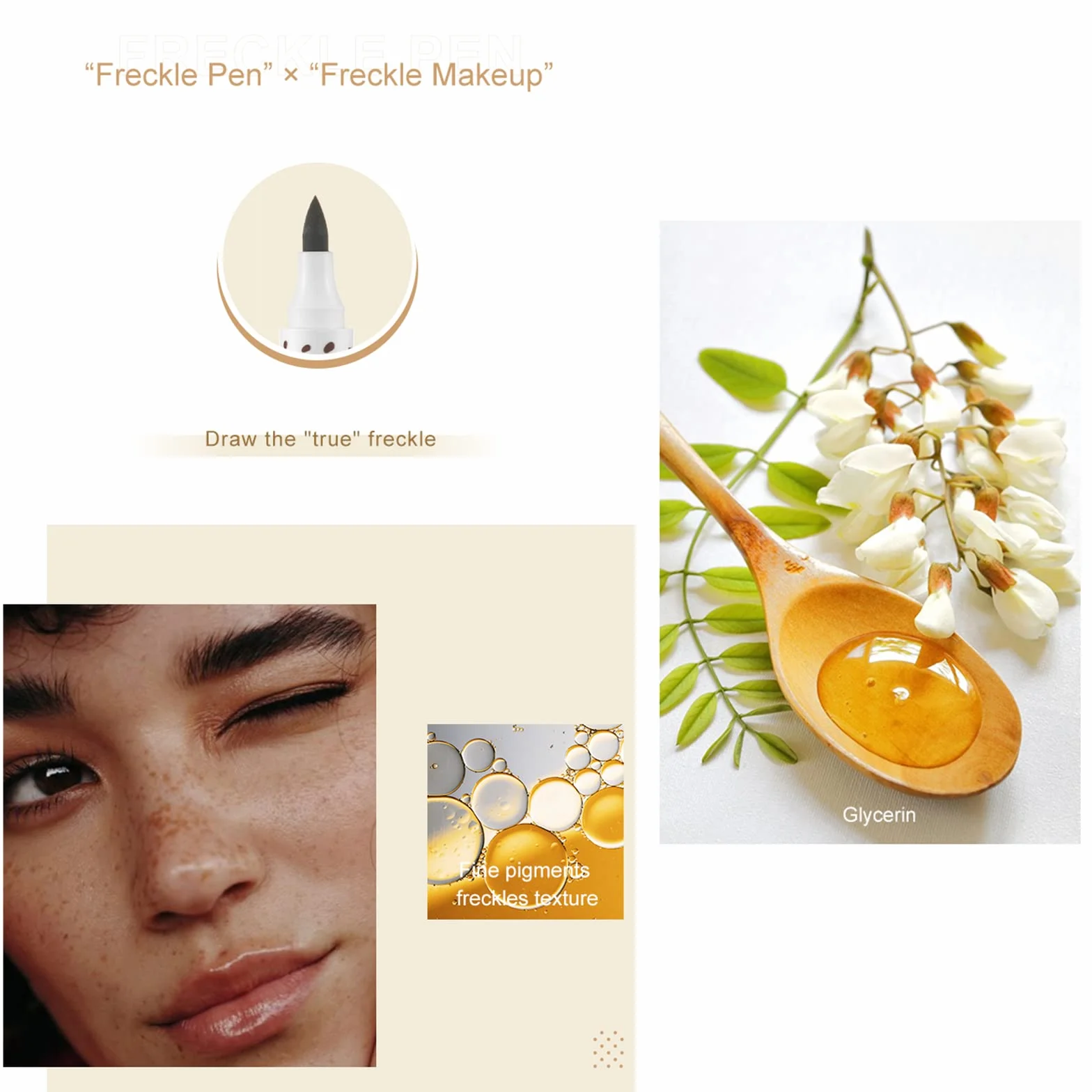 Stylo à taches de rousseur étanche naturel réaliste imperméable outil maquillage (01# marron clair)