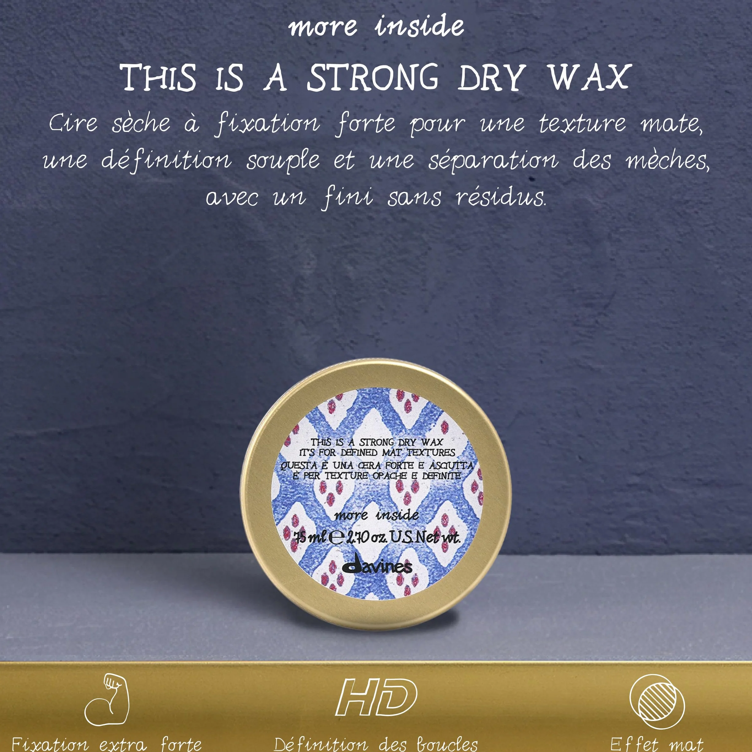 Davines More Inside Strong Dry Wax 75ml