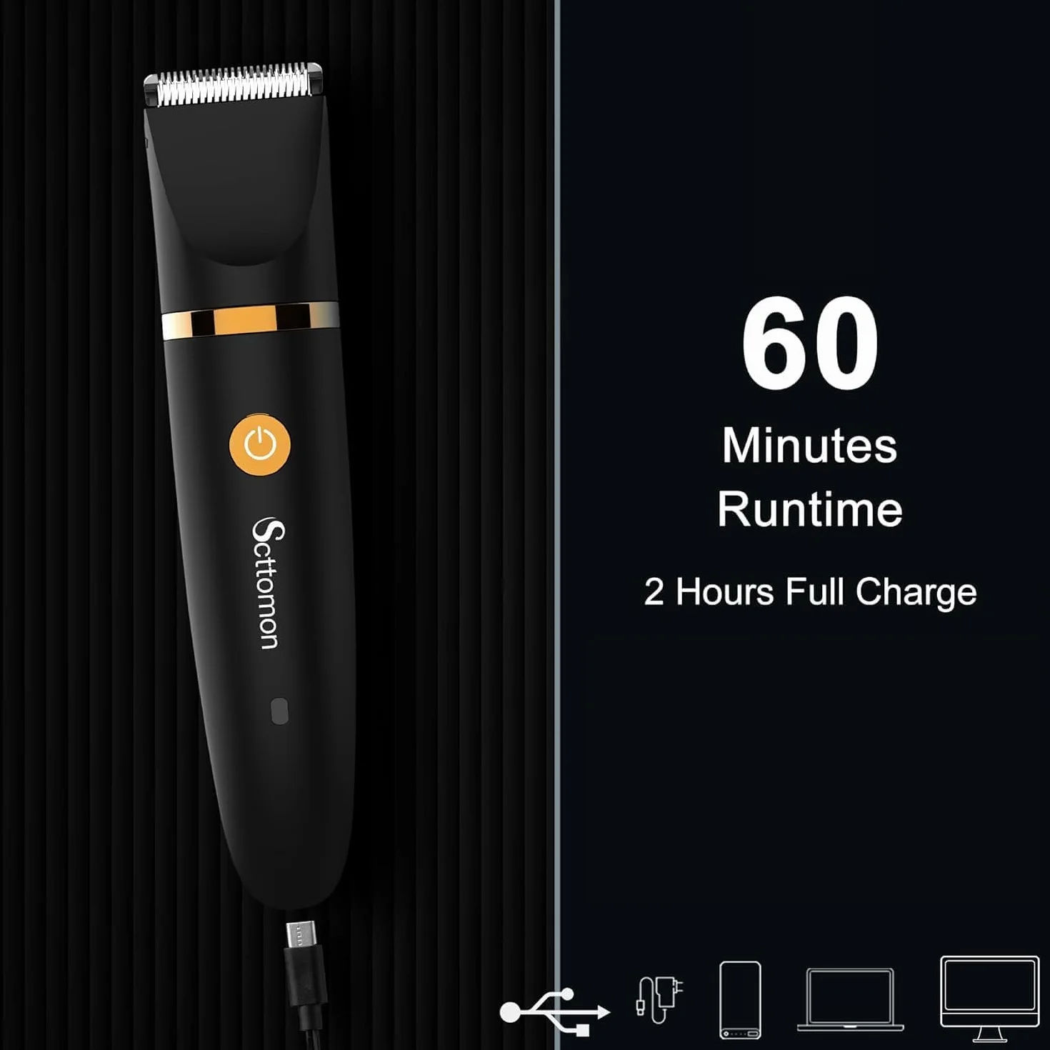 Tondeuse électrique 3 en 1 pour homme sans fil étanche